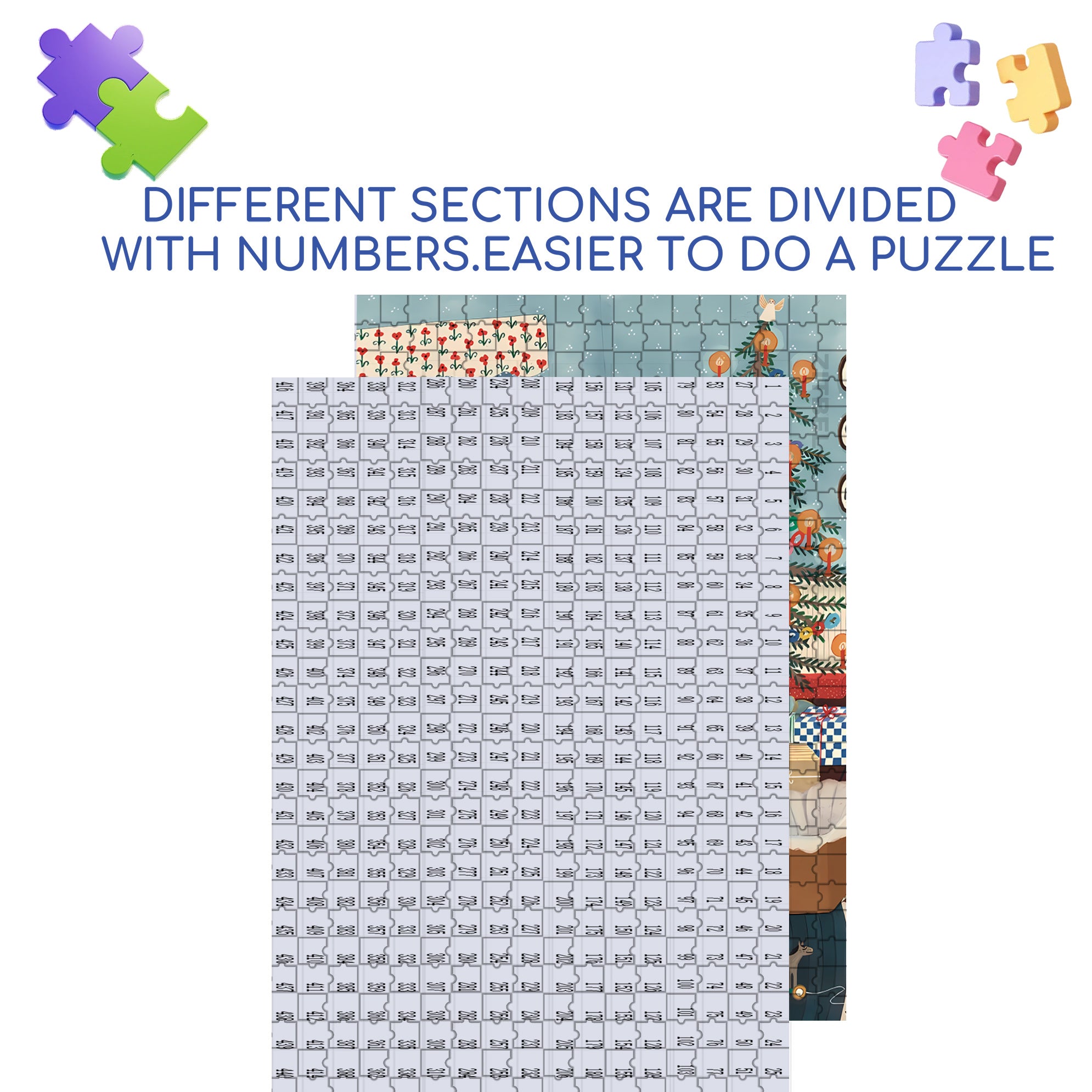 Family on Christmas Morning 500pcs/1000pcs Jigsaw Puzzle, Scratch-Resistant, Interactive Family Game & Brain-Boosting DIY Decor, Perfect for Halloween, Christmas & New Year Gifts, Family Puzzle Game
