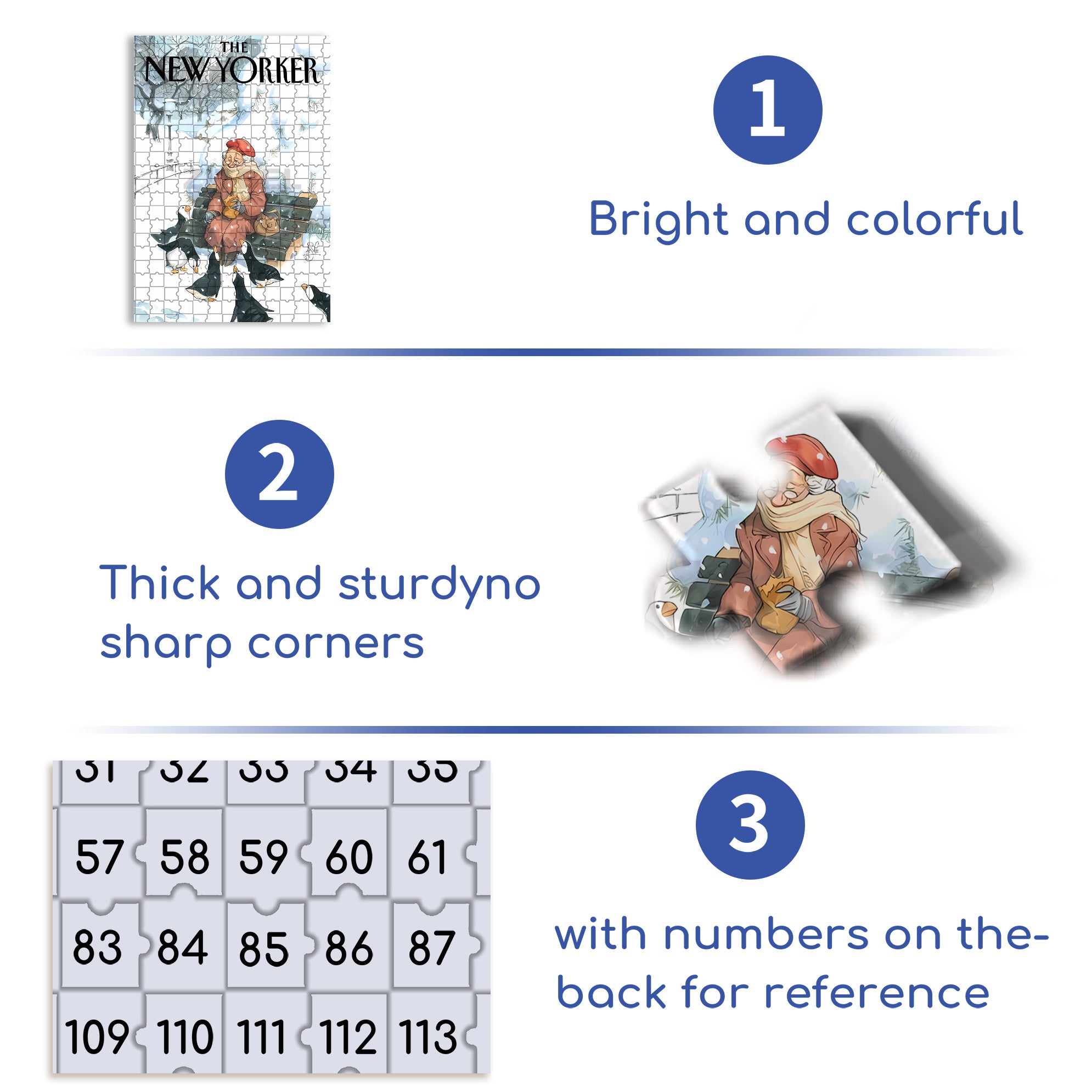 Feed The Penguins 500pcs/1000pcs Jigsaw Puzzle, Scratch-Resistant, Interactive Family Game & Brain-Boosting DIY Decor, Perfect for Halloween, Christmas & New Year Gifts, Family Puzzle Game