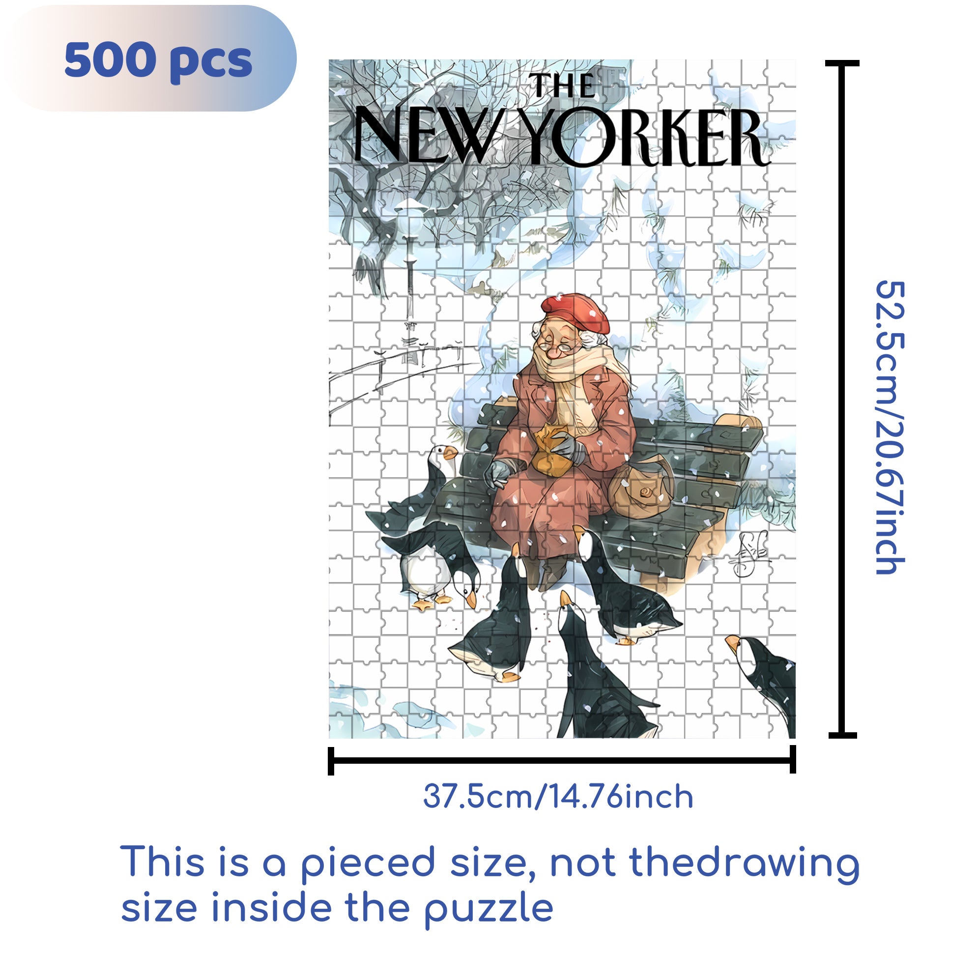 Feed The Penguins 500pcs/1000pcs Jigsaw Puzzle, Scratch-Resistant, Interactive Family Game & Brain-Boosting DIY Decor, Perfect for Halloween, Christmas & New Year Gifts, Family Puzzle Game