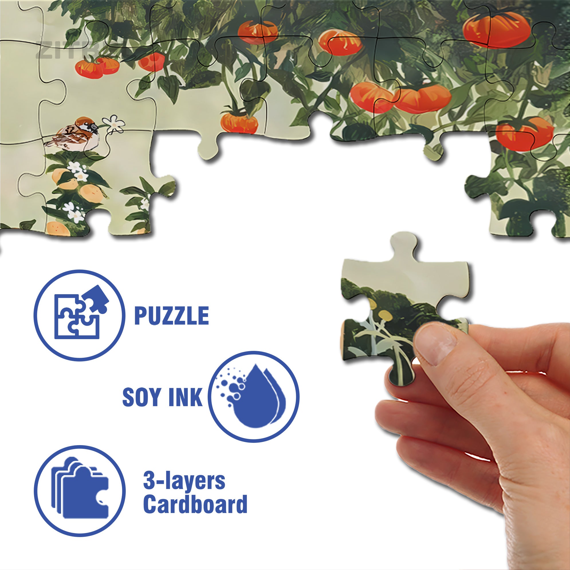 Fruit Tanghulu 500pcs/1000pcs Jigsaw Puzzle, Scratch-Resistant, Interactive Family Game & Brain-Boosting DIY Decor, Perfect for Halloween, Christmas & New Year Gifts, Family Puzzle Game