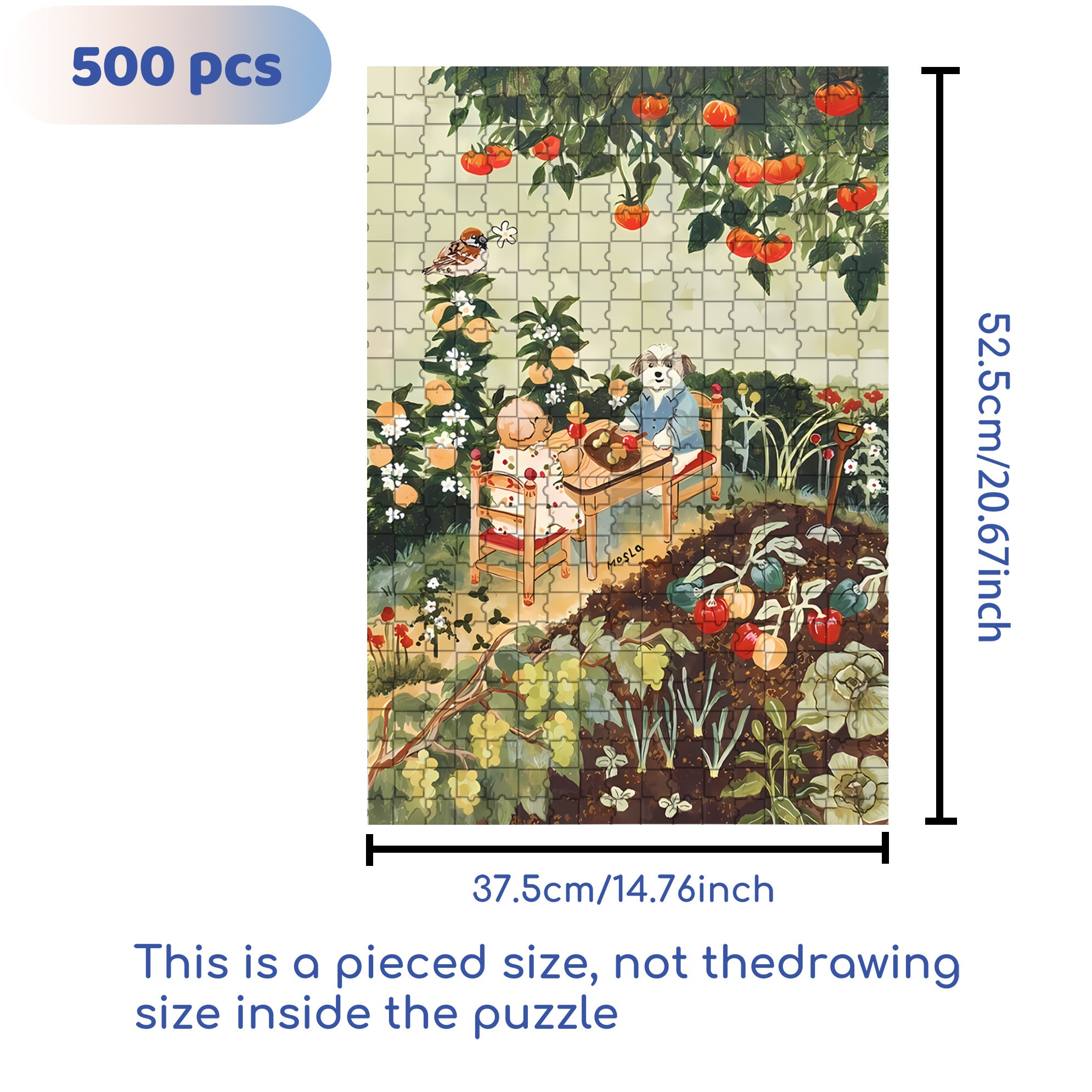 Fruit Tanghulu 500pcs/1000pcs Jigsaw Puzzle, Scratch-Resistant, Interactive Family Game & Brain-Boosting DIY Decor, Perfect for Halloween, Christmas & New Year Gifts, Family Puzzle Game