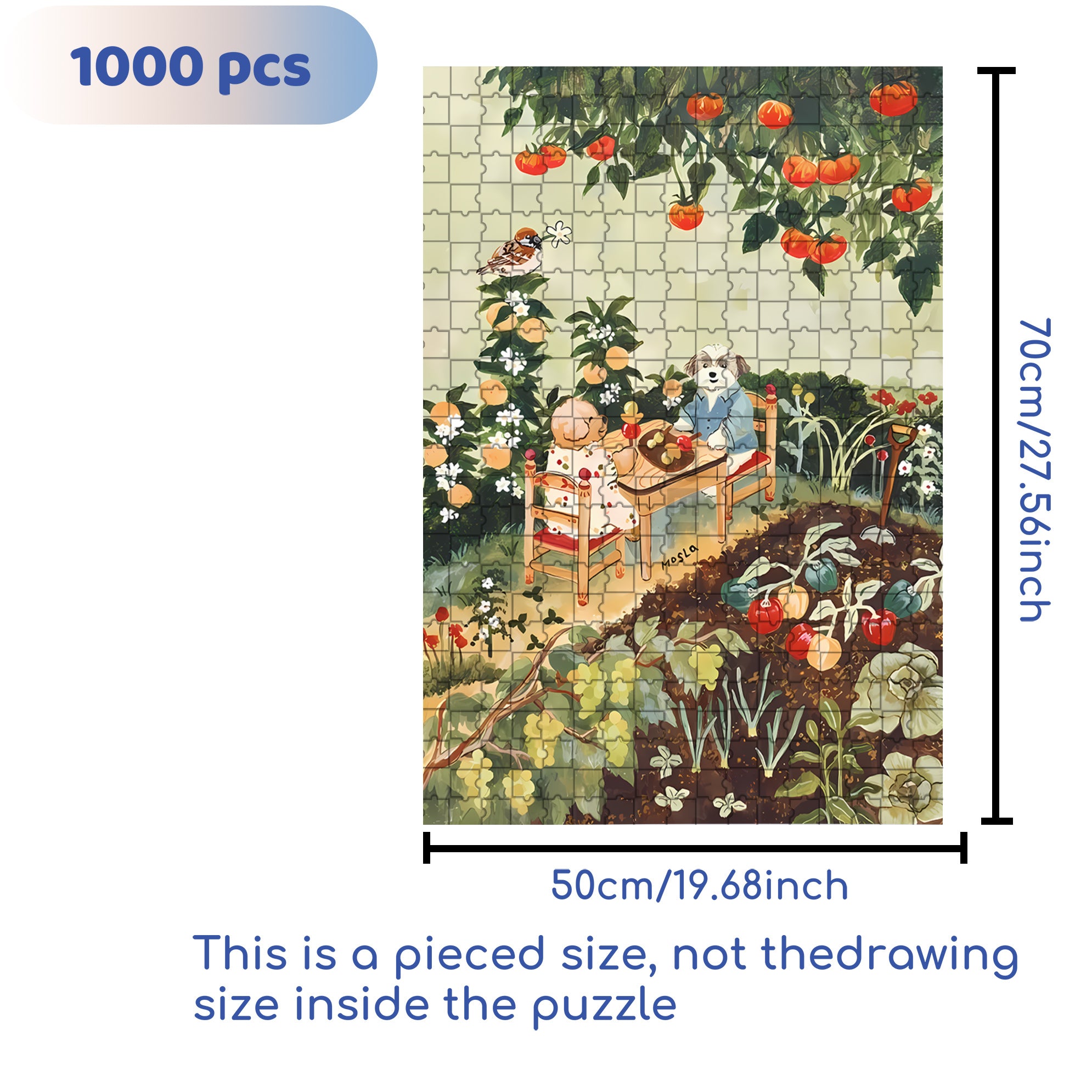 Fruit Tanghulu 500pcs/1000pcs Jigsaw Puzzle, Scratch-Resistant, Interactive Family Game & Brain-Boosting DIY Decor, Perfect for Halloween, Christmas & New Year Gifts, Family Puzzle Game