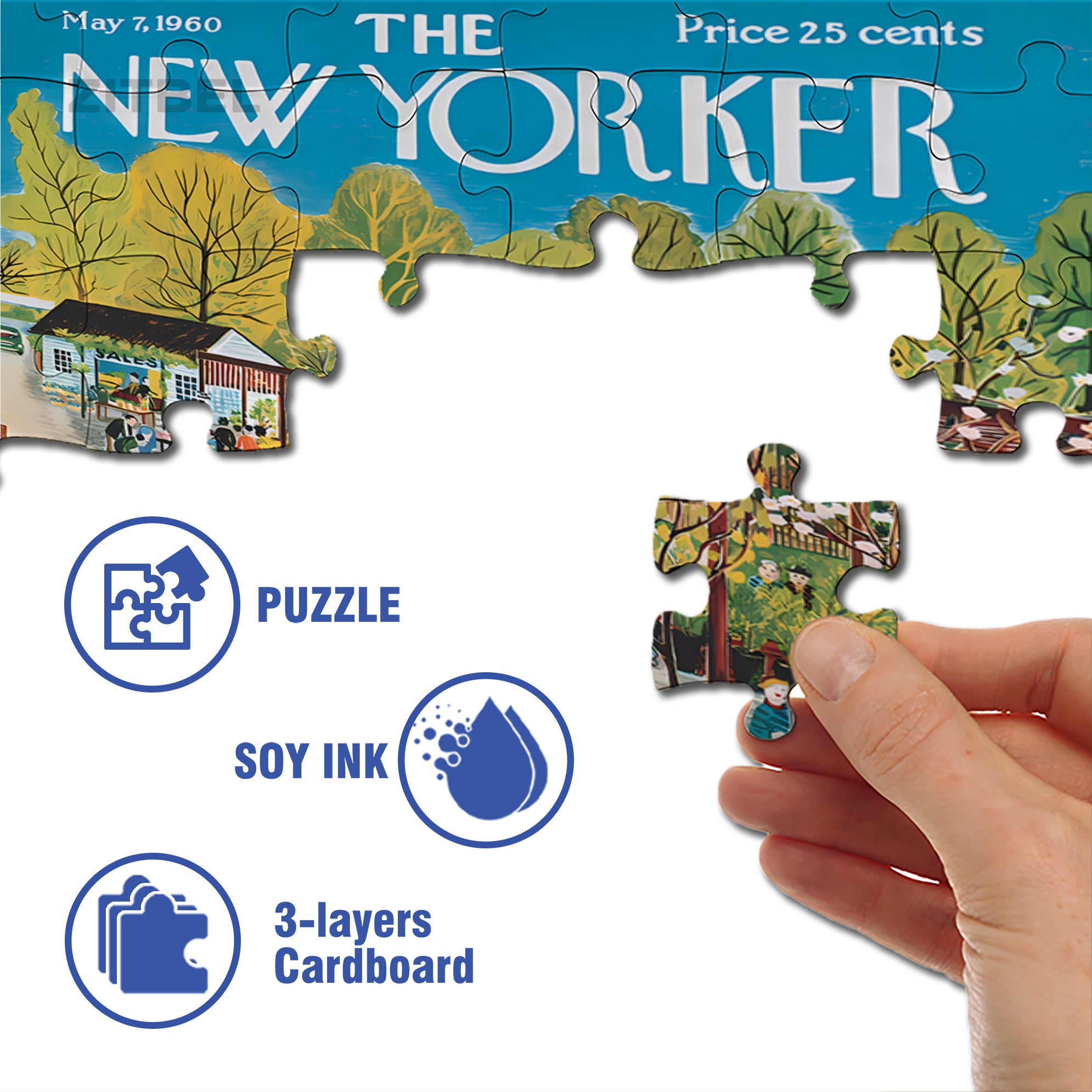 Garden Center 500pcs/1000pcs Jigsaw Puzzle, Scratch-Resistant, Interactive Family Game & Brain-Boosting DIY Decor, Perfect for Halloween, Christmas & New Year Gifts, Family Puzzle Game