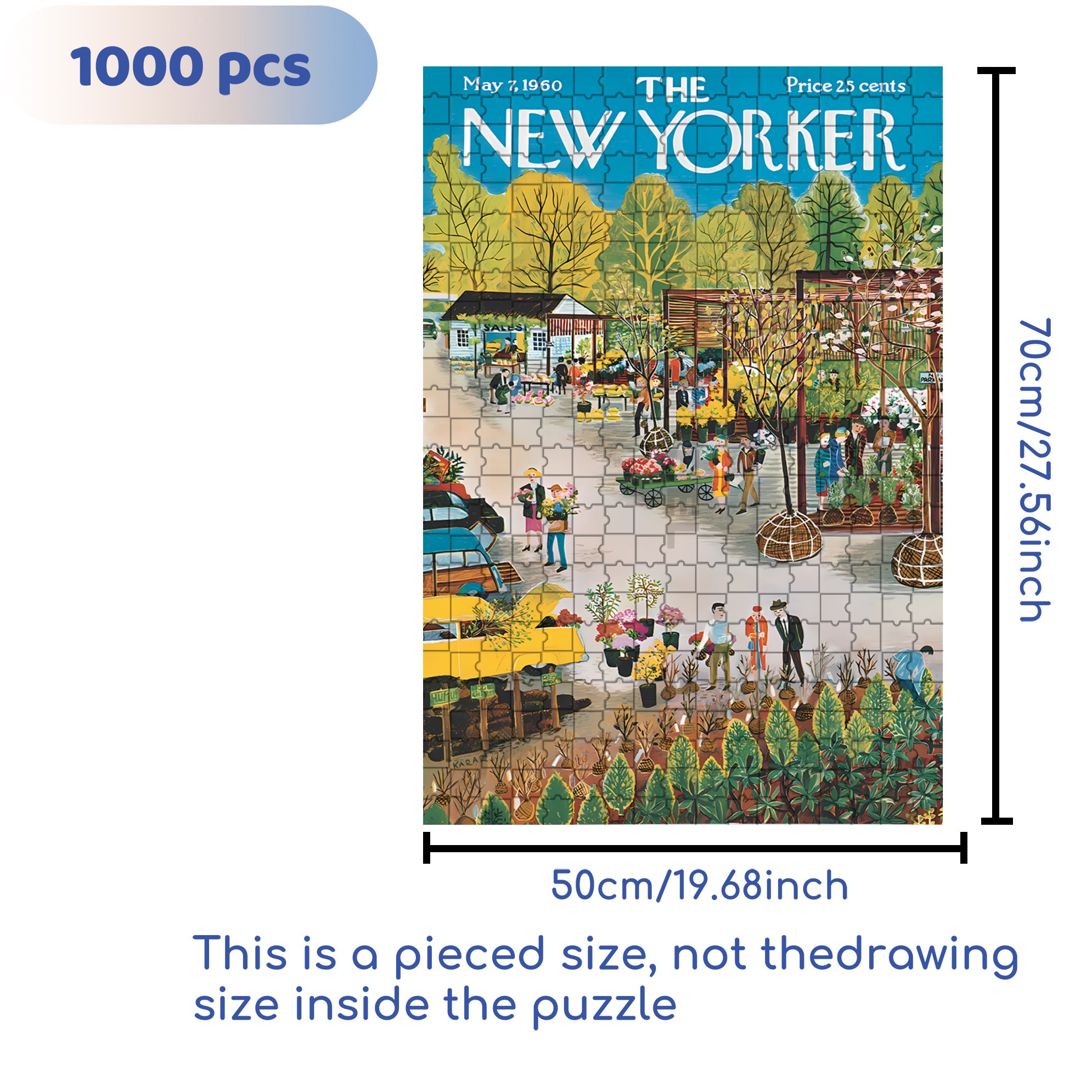 Garden Center 500pcs/1000pcs Jigsaw Puzzle, Scratch-Resistant, Interactive Family Game & Brain-Boosting DIY Decor, Perfect for Halloween, Christmas & New Year Gifts, Family Puzzle Game
