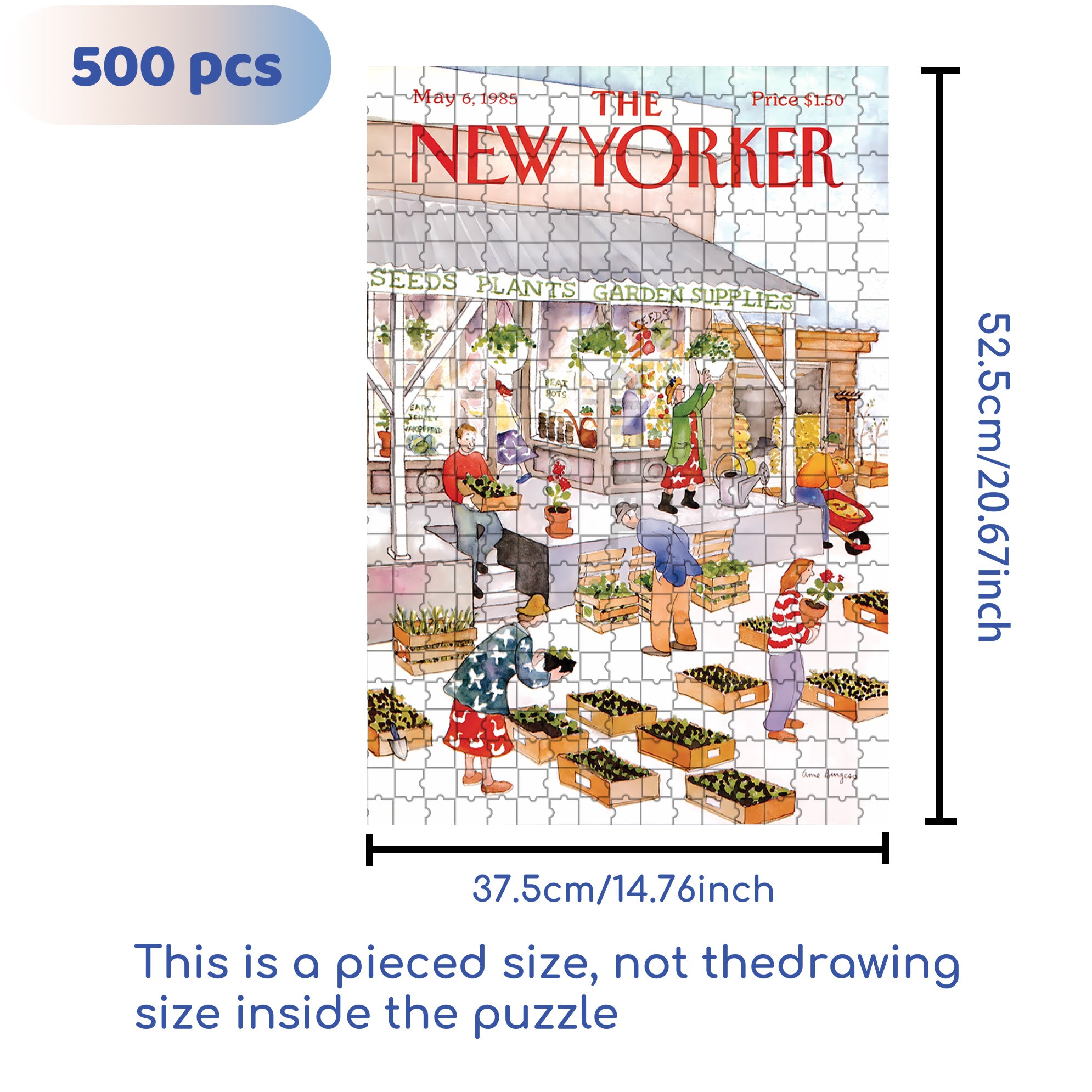 Garden Supplies 500pcs/1000pcs Jigsaw Puzzle, Scratch-Resistant, Interactive Family Game & Brain-Boosting DIY Decor, Perfect for Halloween, Christmas & New Year Gifts, Family Puzzle Game