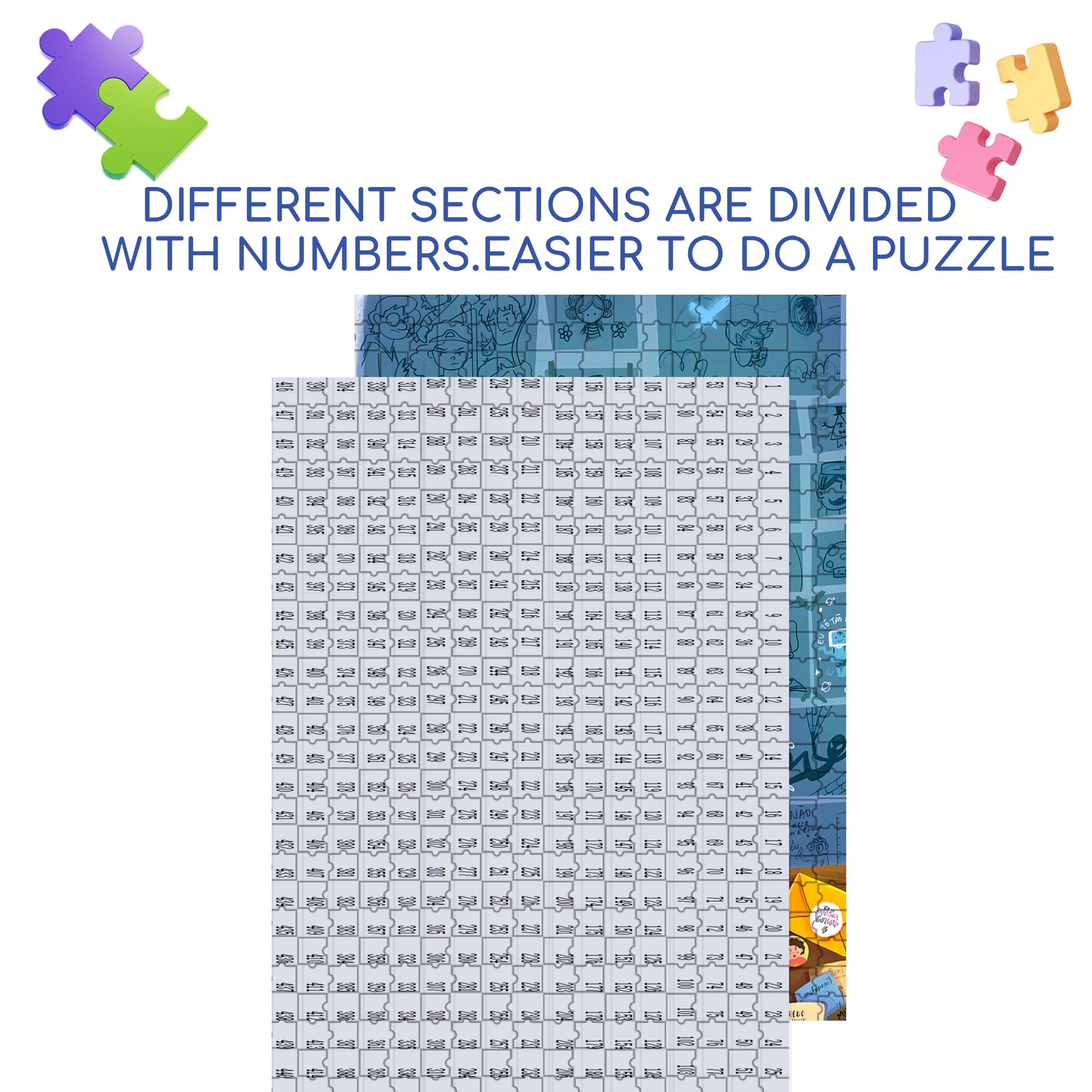 I Love Books 500pcs/1000pcs Jigsaw Puzzle, Scratch-Resistant, Interactive Family Game & Brain-Boosting DIY Decor, Perfect for Halloween, Christmas & New Year Gifts, Family Puzzle Game