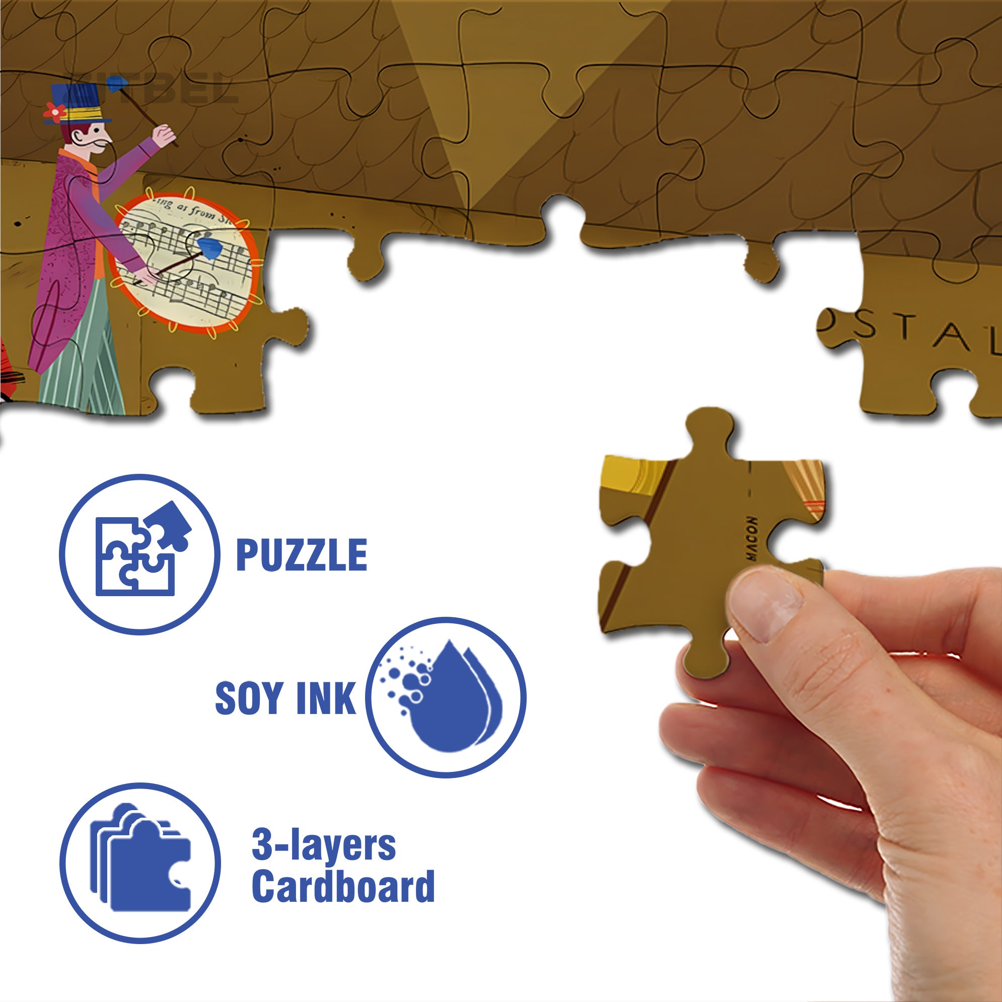 Joyful Parade 500pcs/1000pcs Jigsaw Puzzle, Scratch-Resistant, Interactive Family Game & Brain-Boosting DIY Decor, Perfect for Halloween, Christmas & New Year Gifts, Family Puzzle Game