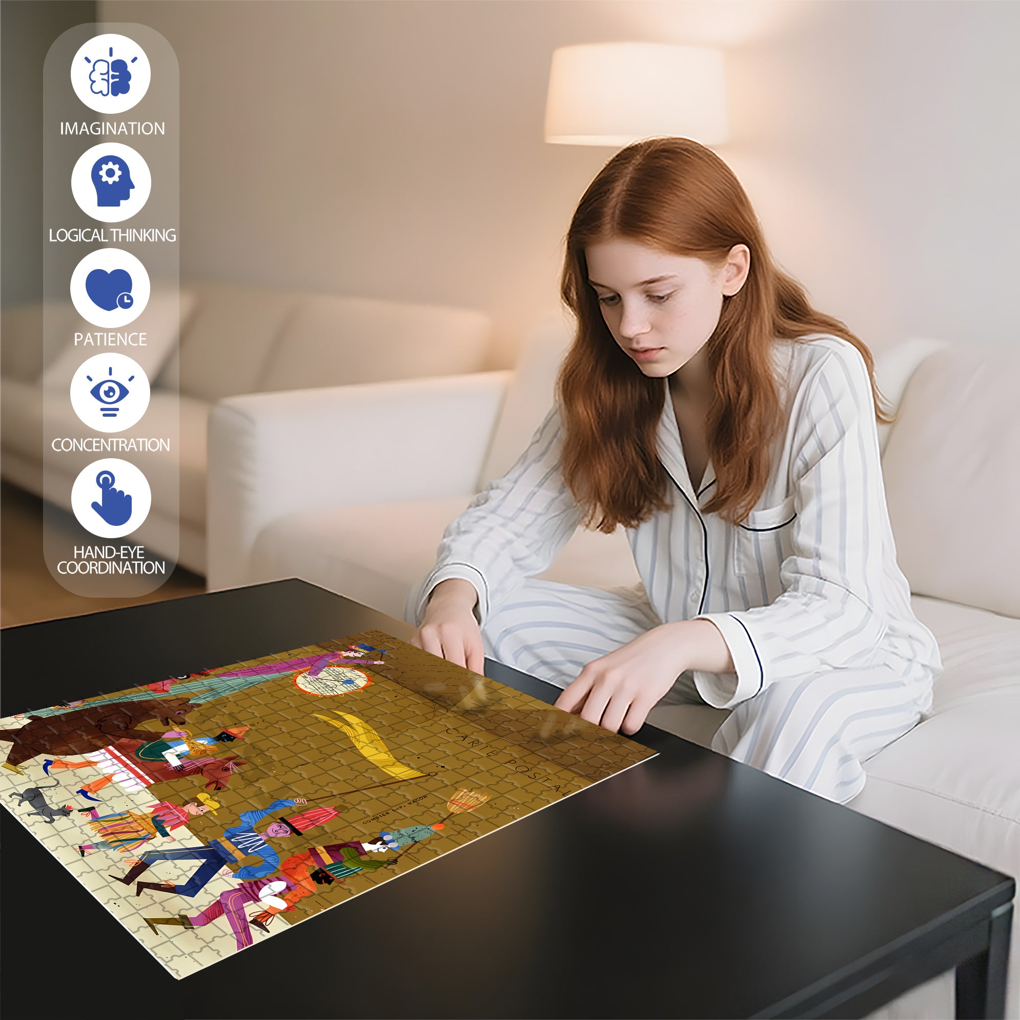 Joyful Parade 500pcs/1000pcs Jigsaw Puzzle, Scratch-Resistant, Interactive Family Game & Brain-Boosting DIY Decor, Perfect for Halloween, Christmas & New Year Gifts, Family Puzzle Game