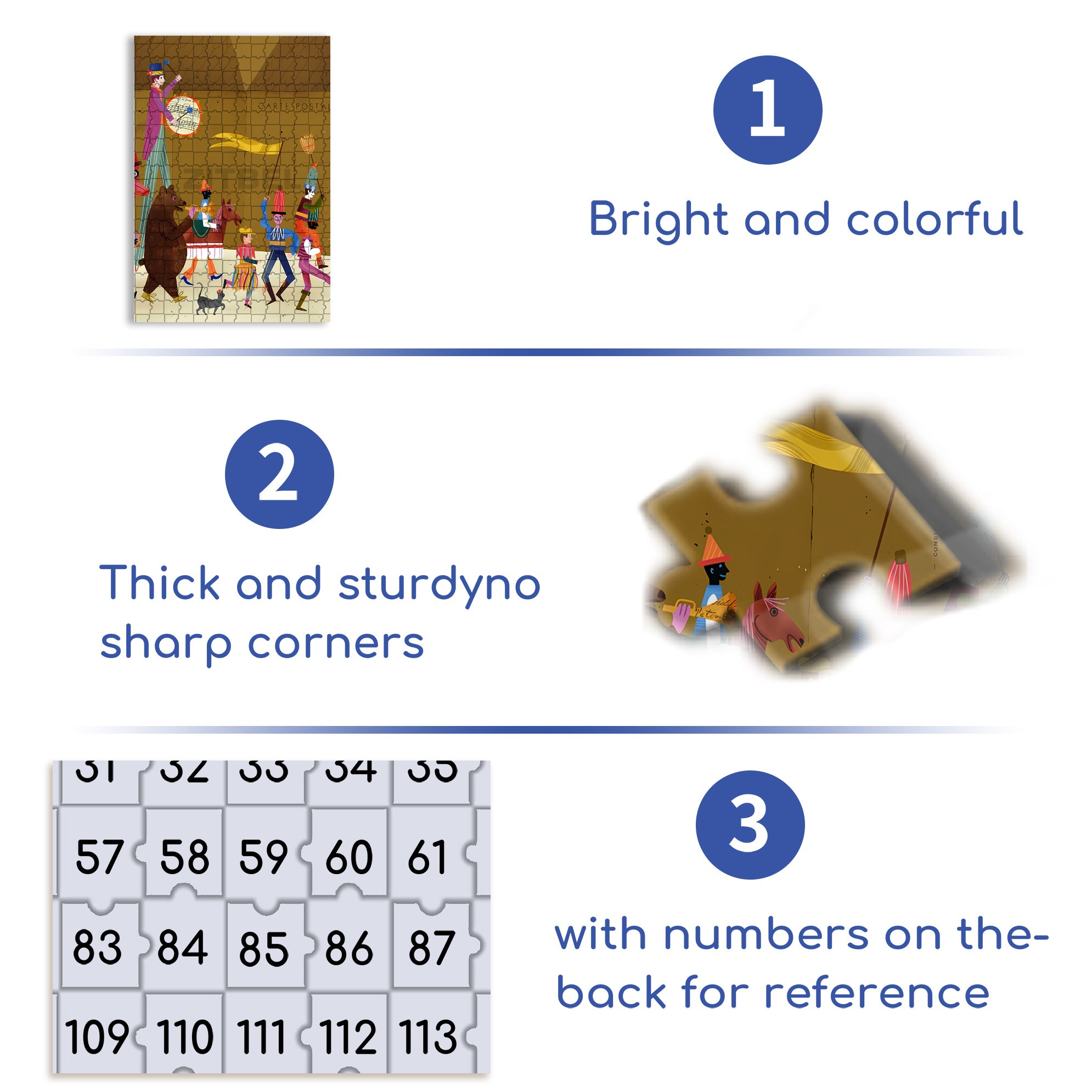 Joyful Parade 500pcs/1000pcs Jigsaw Puzzle, Scratch-Resistant, Interactive Family Game & Brain-Boosting DIY Decor, Perfect for Halloween, Christmas & New Year Gifts, Family Puzzle Game