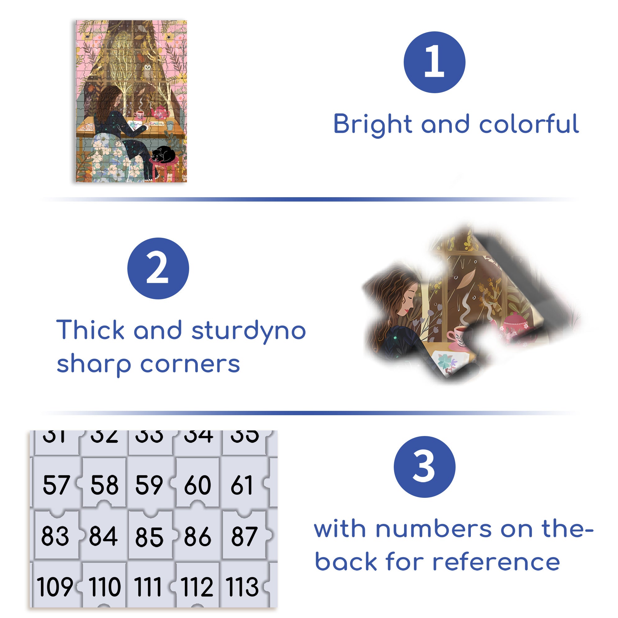 Liz's Autumn Window 500pcs/1000pcs Jigsaw Puzzle, Scratch-Resistant, Interactive Family Game & Brain-Boosting DIY Decor, Perfect for Halloween, Christmas & New Year Gifts, Family Puzzle Game