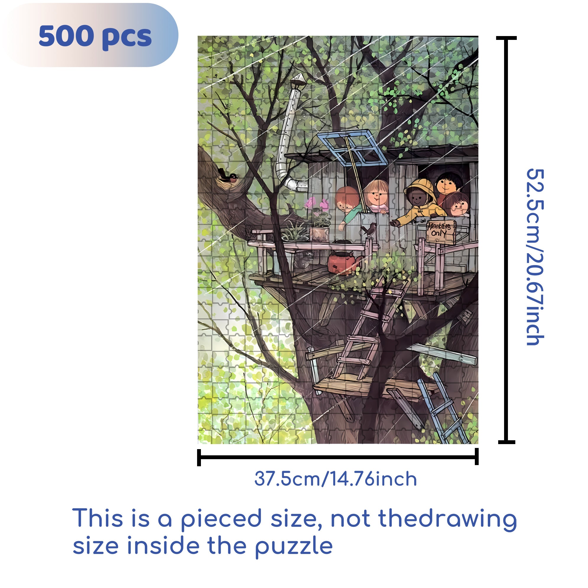 Members Only 500pcs/1000pcs Jigsaw Puzzle, Scratch-Resistant, Interactive Family Game & Brain-Boosting DIY Decor, Perfect for Halloween, Christmas & New Year Gifts, Family Puzzle Game