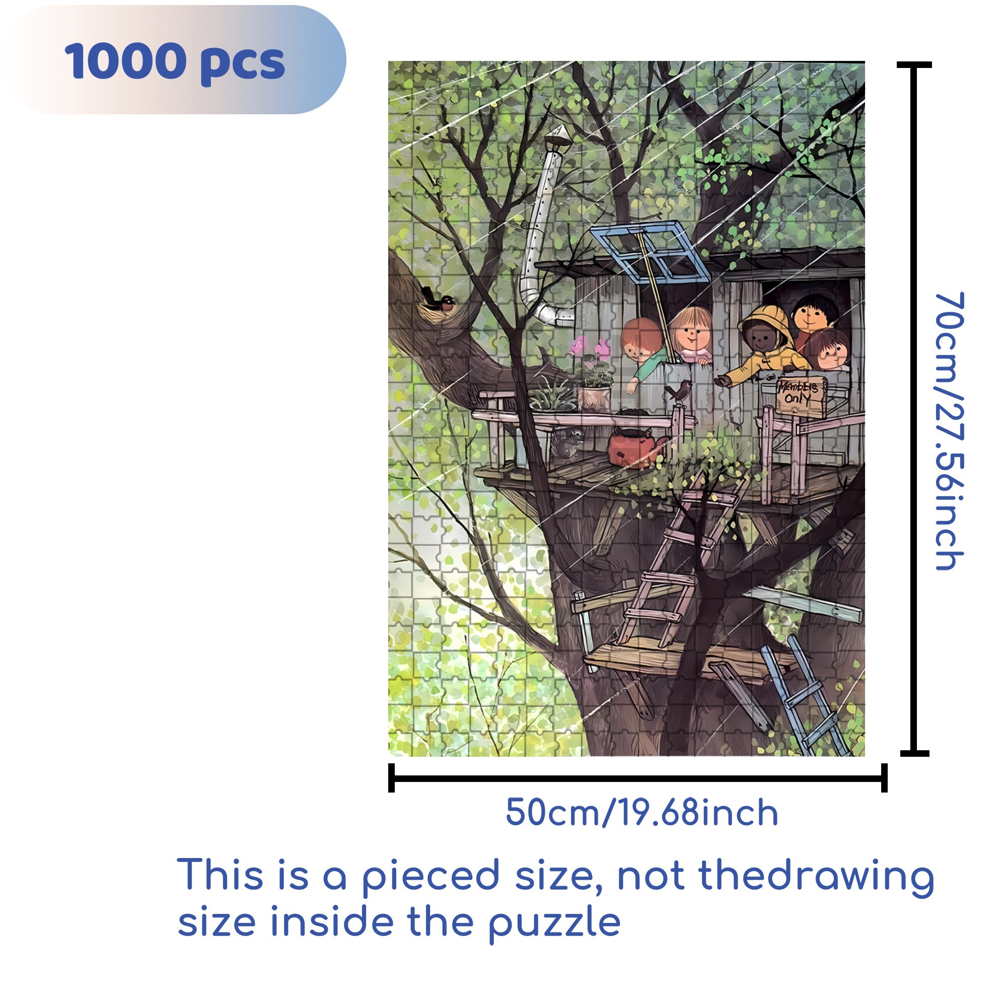 Members Only 500pcs/1000pcs Jigsaw Puzzle, Scratch-Resistant, Interactive Family Game & Brain-Boosting DIY Decor, Perfect for Halloween, Christmas & New Year Gifts, Family Puzzle Game