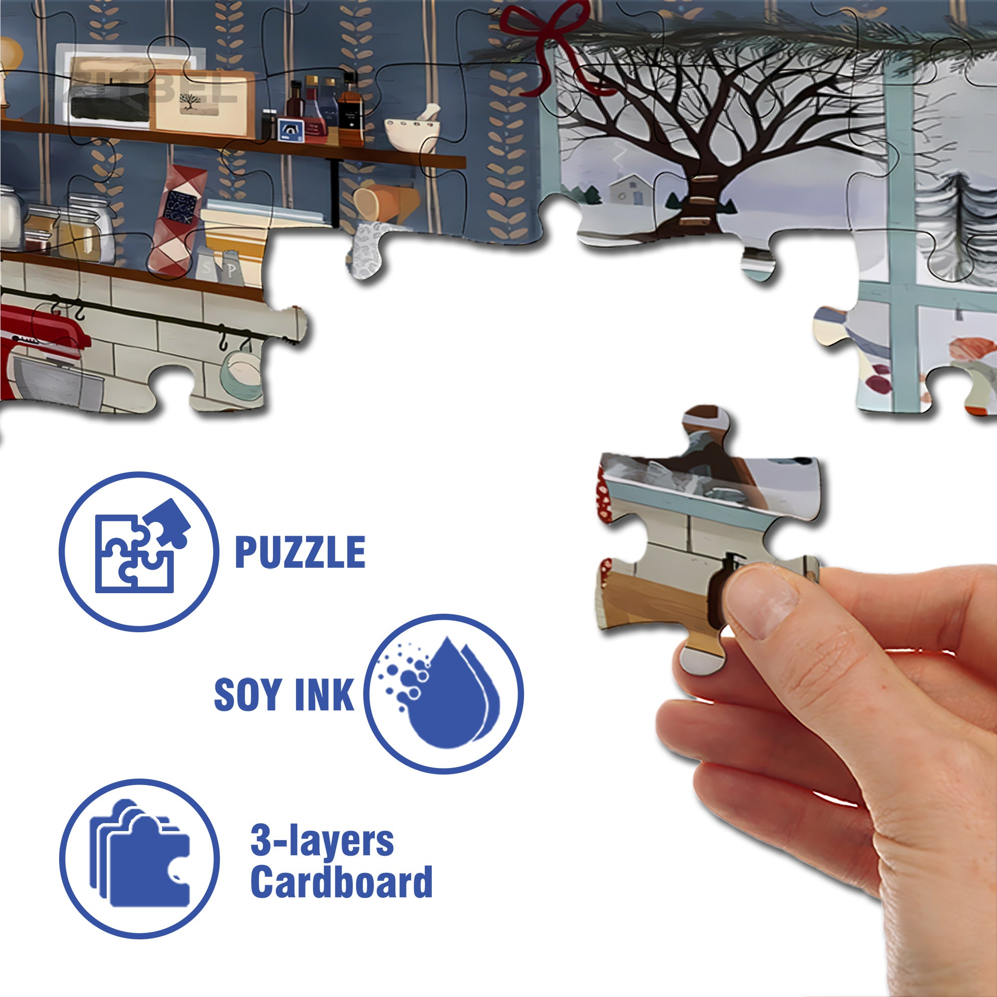 Mom's Little Assistant 500pcs/1000pcs Jigsaw Puzzle, Scratch-Resistant, Interactive Family Game & Brain-Boosting DIY Decor, Perfect for Halloween, Christmas & New Year Gifts, Family Puzzle Game