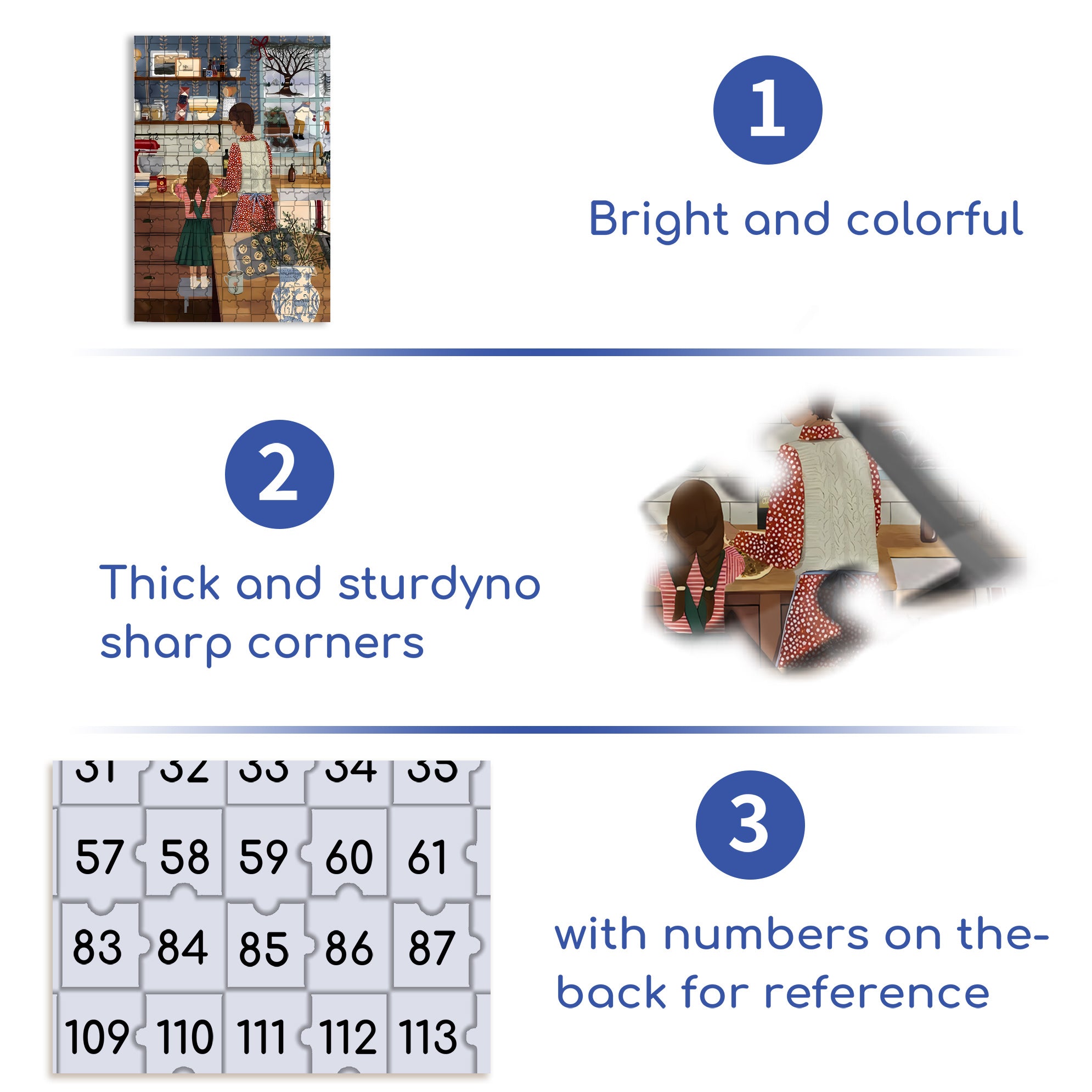 Mom's Little Assistant 500pcs/1000pcs Jigsaw Puzzle, Scratch-Resistant, Interactive Family Game & Brain-Boosting DIY Decor, Perfect for Halloween, Christmas & New Year Gifts, Family Puzzle Game