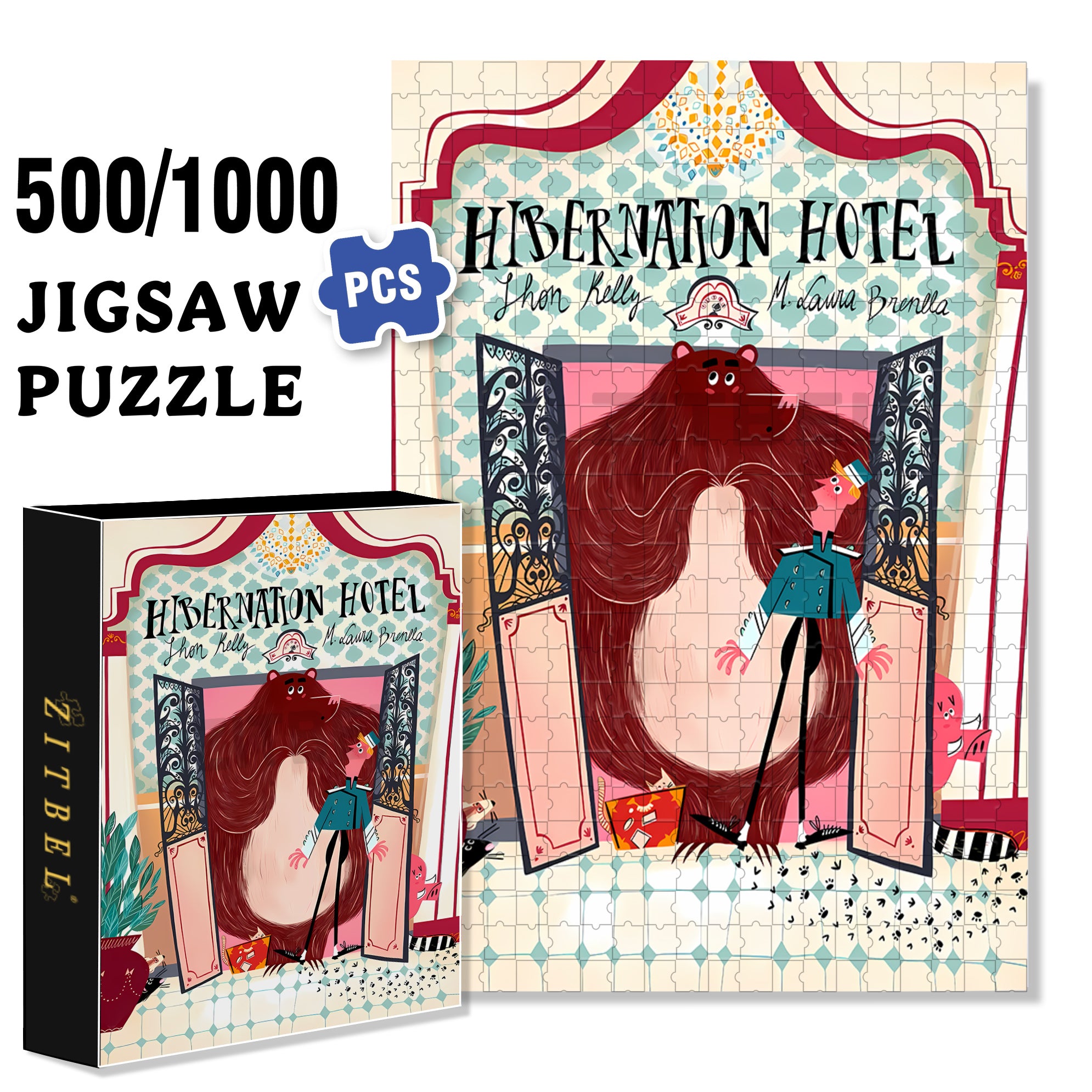 old-Fashioned Elevator 500pcs/1000pcs Jigsaw Puzzle, Scratch-Resistant, Interactive Family Game & Brain-Boosting DIY Decor, Perfect for Halloween, Christmas & New Year Gifts, Family Puzzle Game