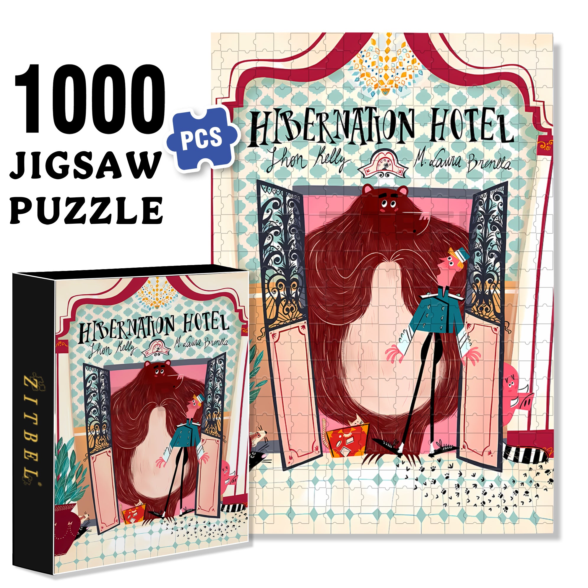 old-Fashioned Elevator 500pcs/1000pcs Jigsaw Puzzle, Scratch-Resistant, Interactive Family Game & Brain-Boosting DIY Decor, Perfect for Halloween, Christmas & New Year Gifts, Family Puzzle Game