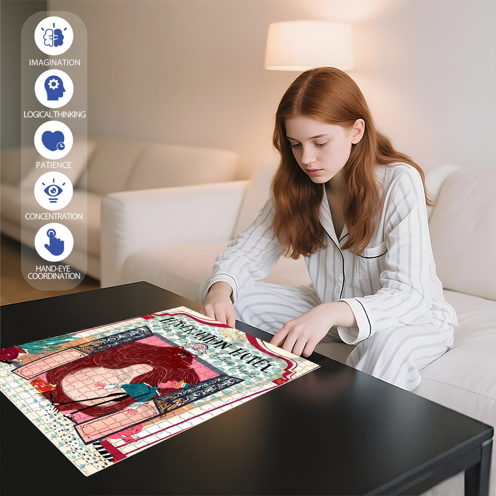 old-Fashioned Elevator 500pcs/1000pcs Jigsaw Puzzle, Scratch-Resistant, Interactive Family Game & Brain-Boosting DIY Decor, Perfect for Halloween, Christmas & New Year Gifts, Family Puzzle Game