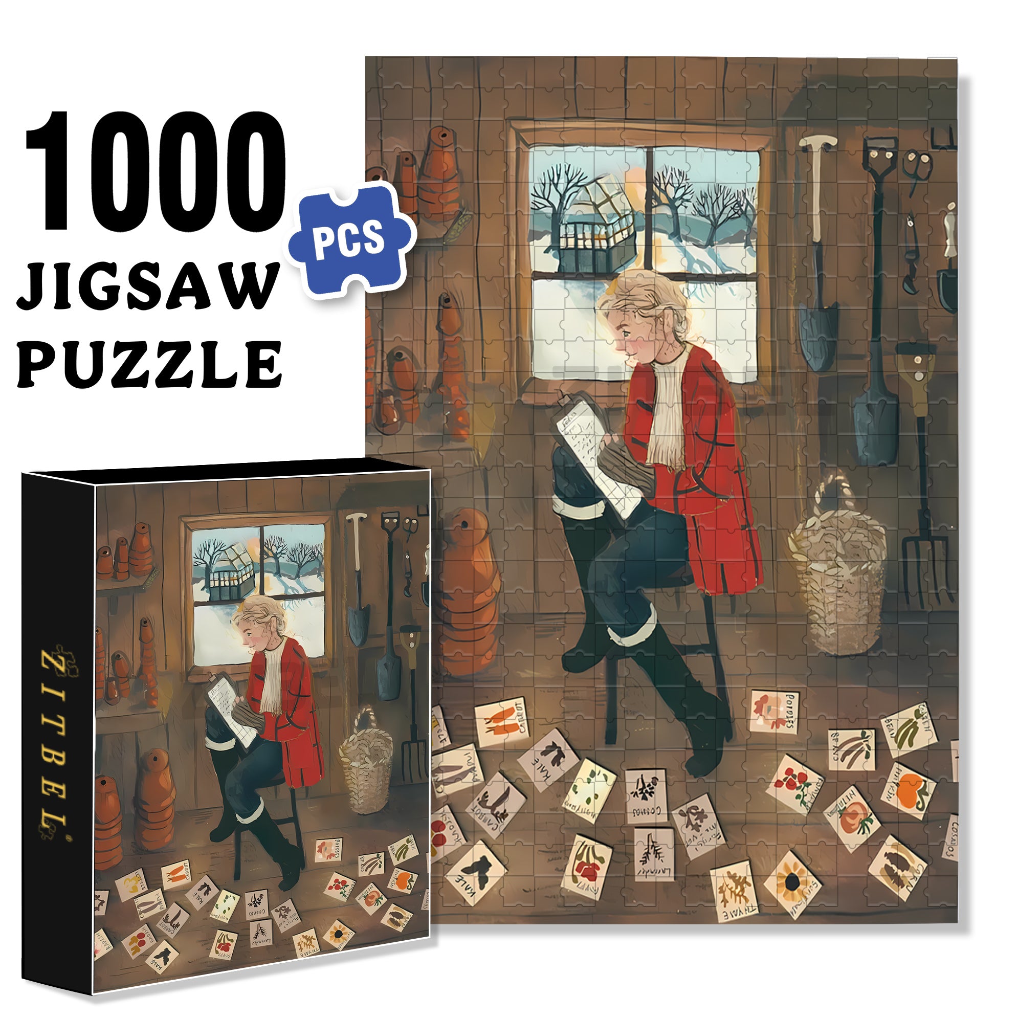Record It 500pcs/1000pcs Jigsaw Puzzle, Scratch-Resistant, Interactive Family Game & Brain-Boosting DIY Decor, Perfect for Halloween, Christmas & New Year Gifts, Family Puzzle Game