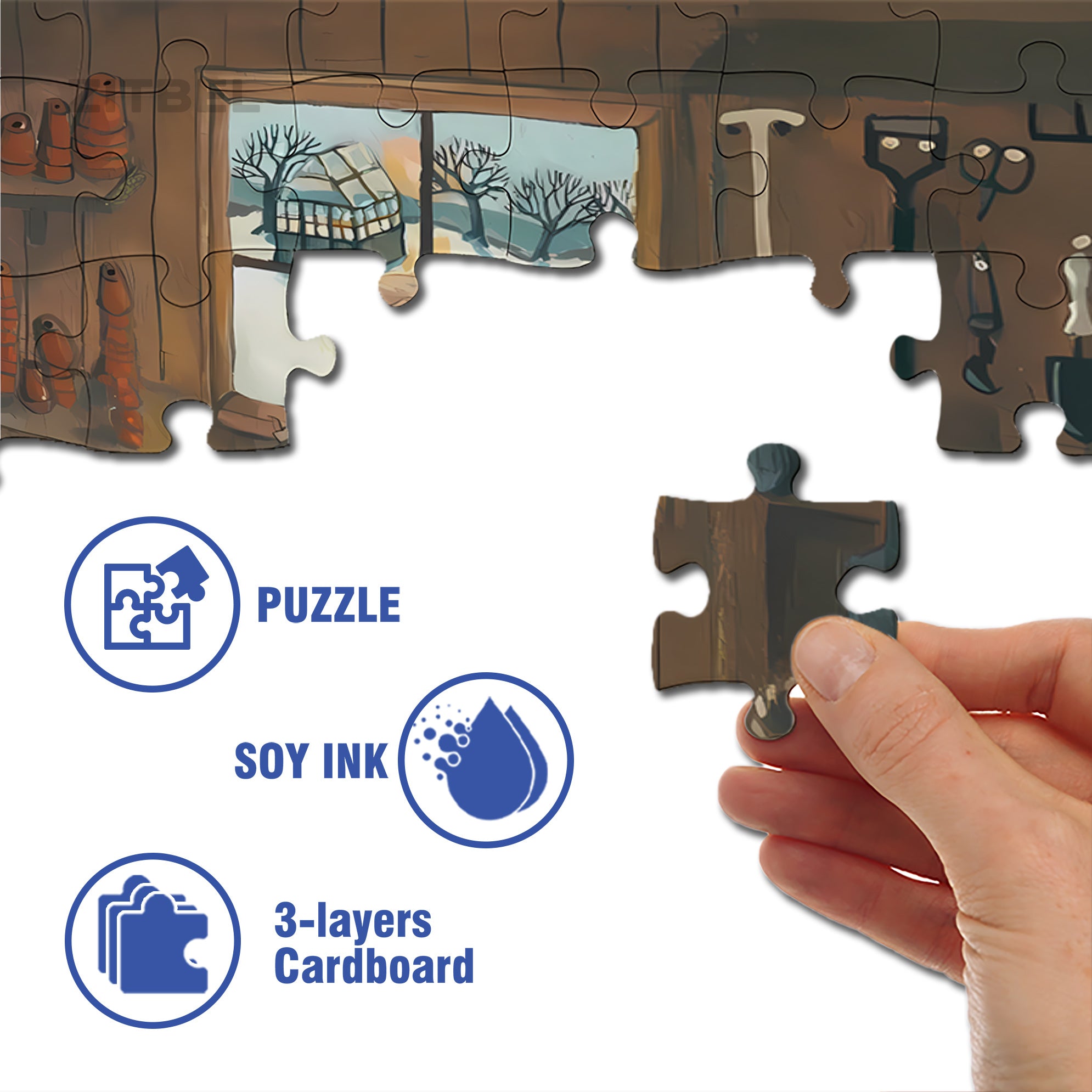 Record It 500pcs/1000pcs Jigsaw Puzzle, Scratch-Resistant, Interactive Family Game & Brain-Boosting DIY Decor, Perfect for Halloween, Christmas & New Year Gifts, Family Puzzle Game