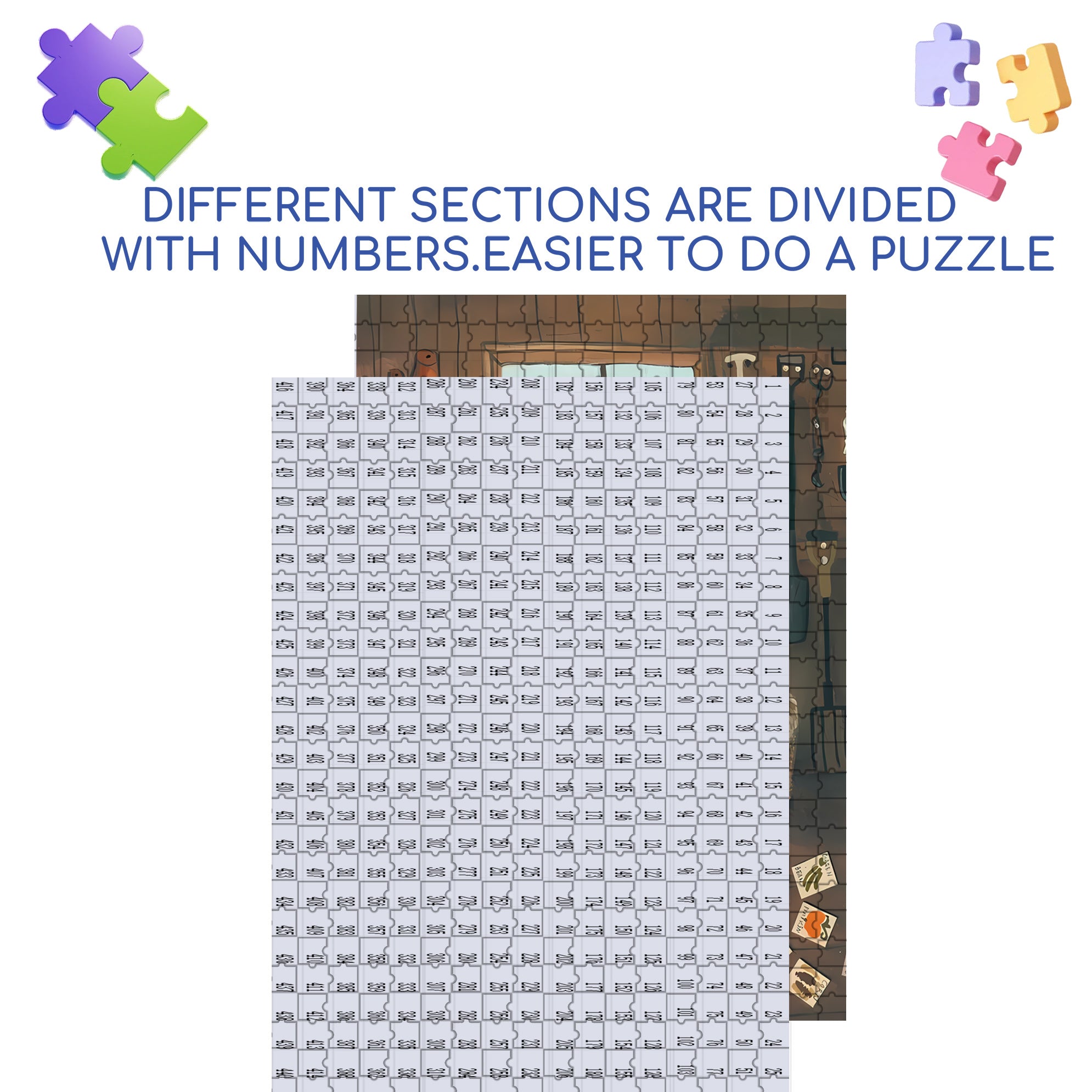 Record It 500pcs/1000pcs Jigsaw Puzzle, Scratch-Resistant, Interactive Family Game & Brain-Boosting DIY Decor, Perfect for Halloween, Christmas & New Year Gifts, Family Puzzle Game