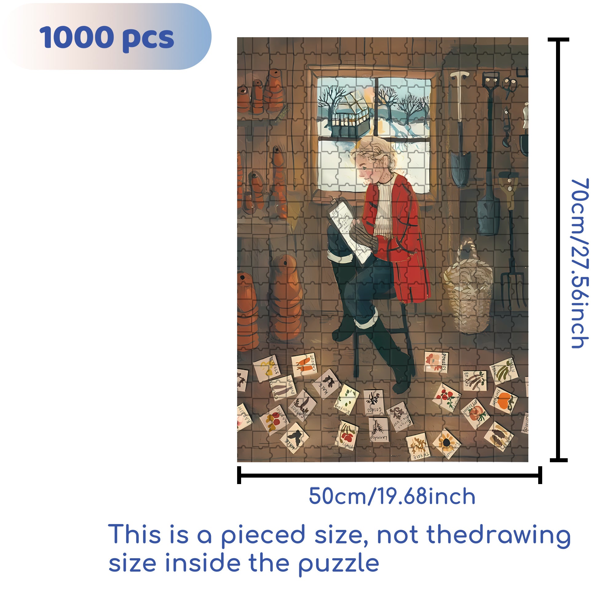 Record It 500pcs/1000pcs Jigsaw Puzzle, Scratch-Resistant, Interactive Family Game & Brain-Boosting DIY Decor, Perfect for Halloween, Christmas & New Year Gifts, Family Puzzle Game