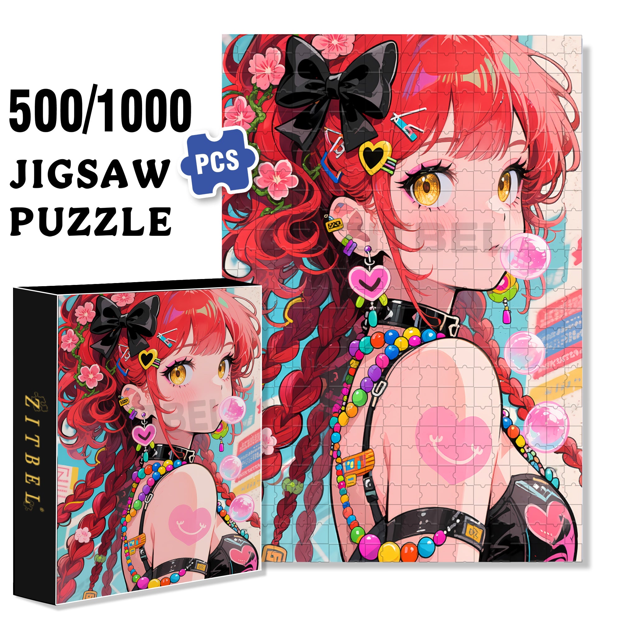 Shirly 500pcs/1000pcs Jigsaw Puzzle, Scratch-Resistant, Interactive Family Game & Brain-Boosting DIY Decor, Perfect for Halloween, Christmas & New Year Gifts, Family Puzzle Game
