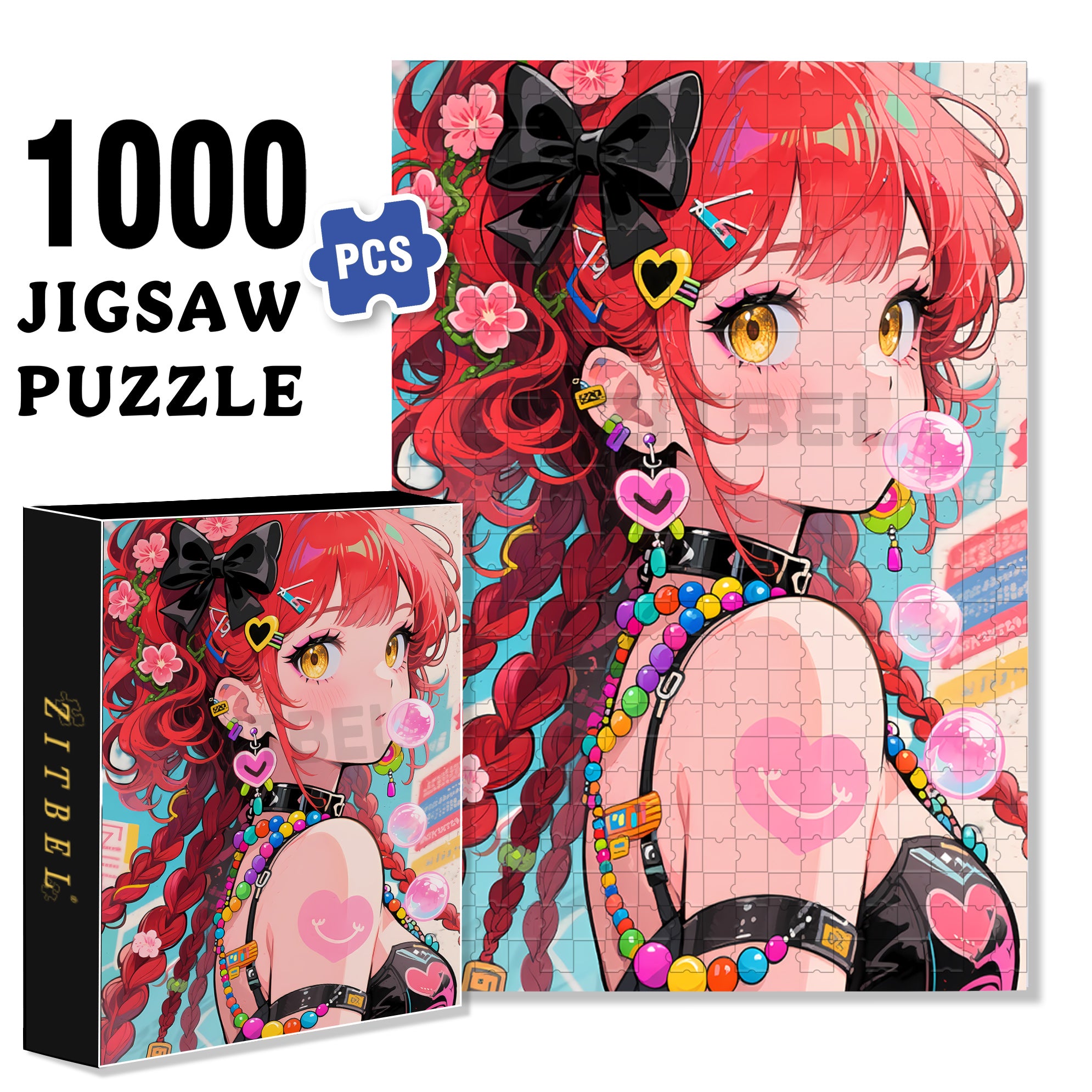 Shirly 500pcs/1000pcs Jigsaw Puzzle, Scratch-Resistant, Interactive Family Game & Brain-Boosting DIY Decor, Perfect for Halloween, Christmas & New Year Gifts, Family Puzzle Game