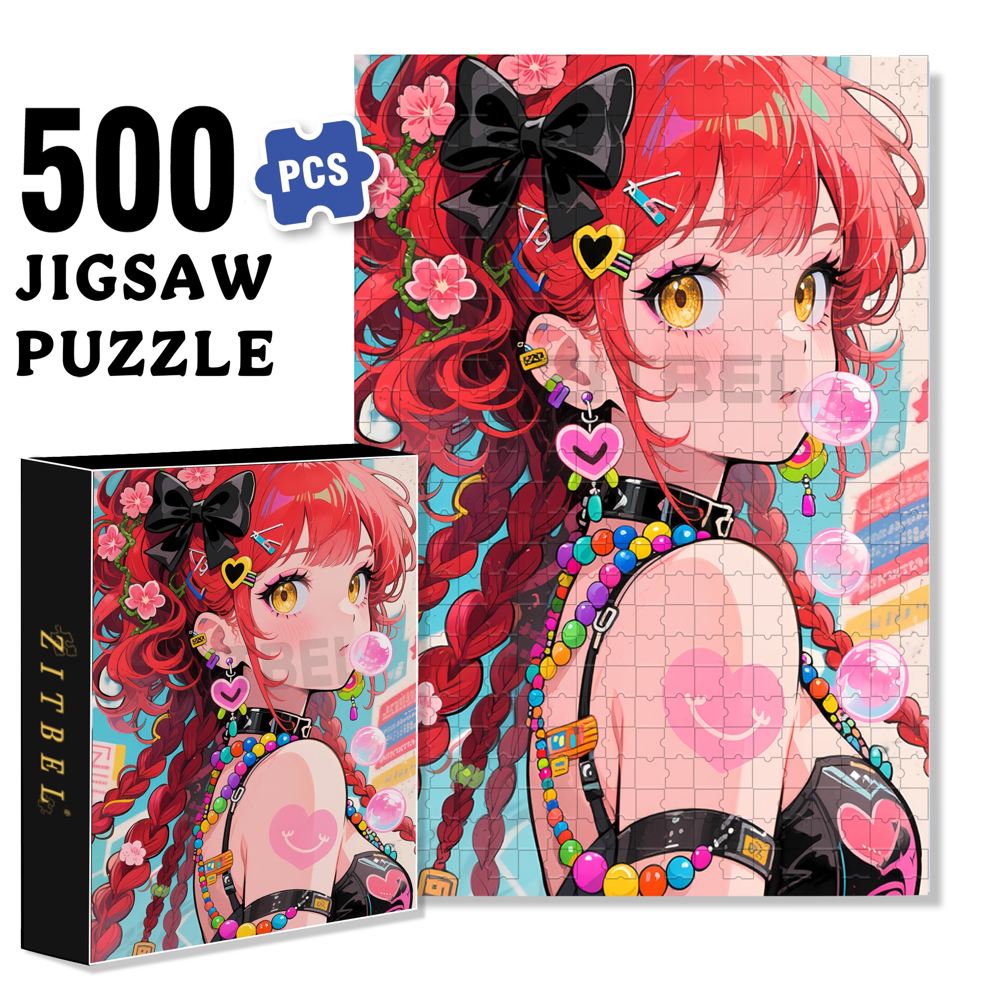 Shirly 500pcs/1000pcs Jigsaw Puzzle, Scratch-Resistant, Interactive Family Game & Brain-Boosting DIY Decor, Perfect for Halloween, Christmas & New Year Gifts, Family Puzzle Game