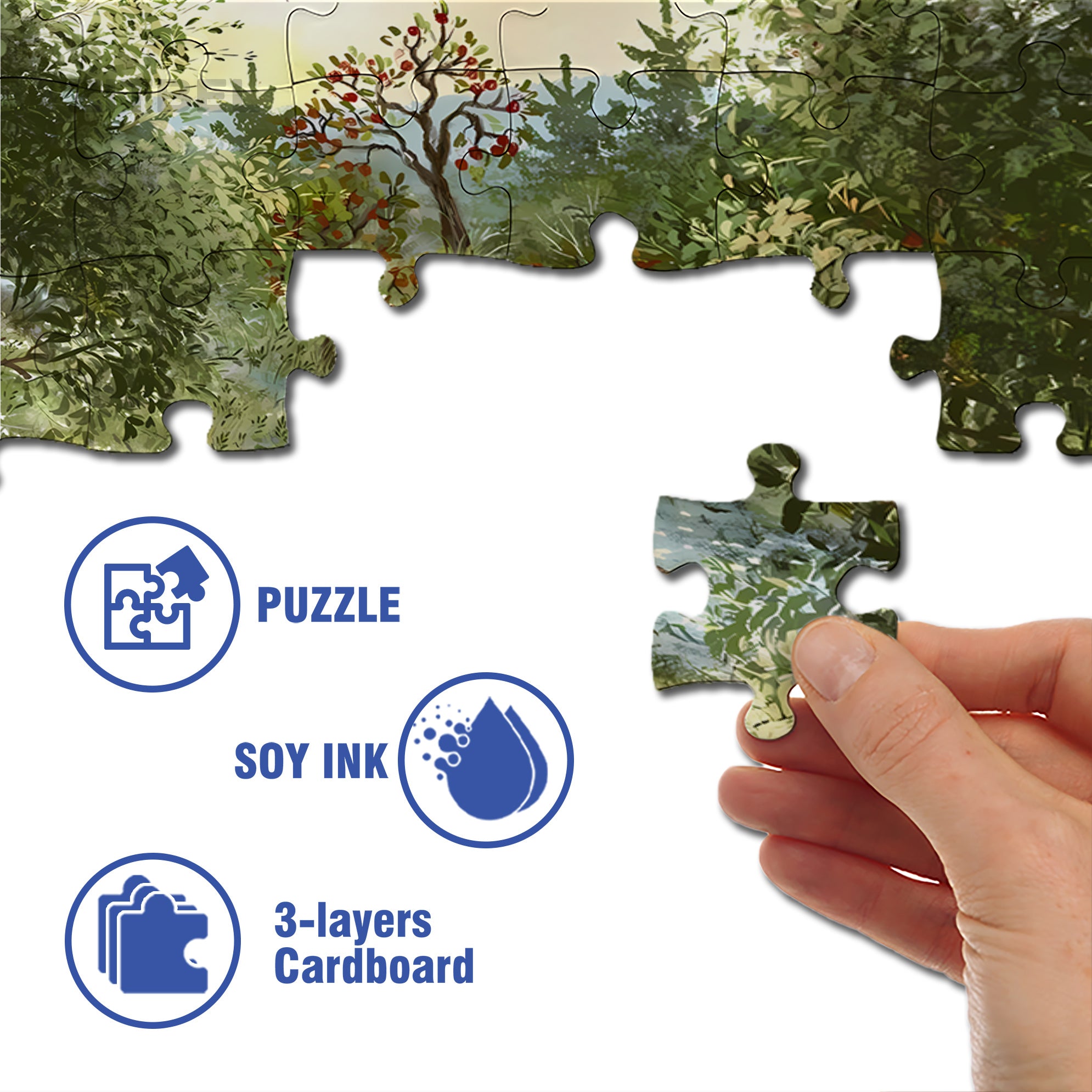 Simple Life 500pcs/1000pcs Jigsaw Puzzle, Scratch-Resistant, Interactive Family Game & Brain-Boosting DIY Decor, Perfect for Halloween, Christmas & New Year Gifts, Family Puzzle Game