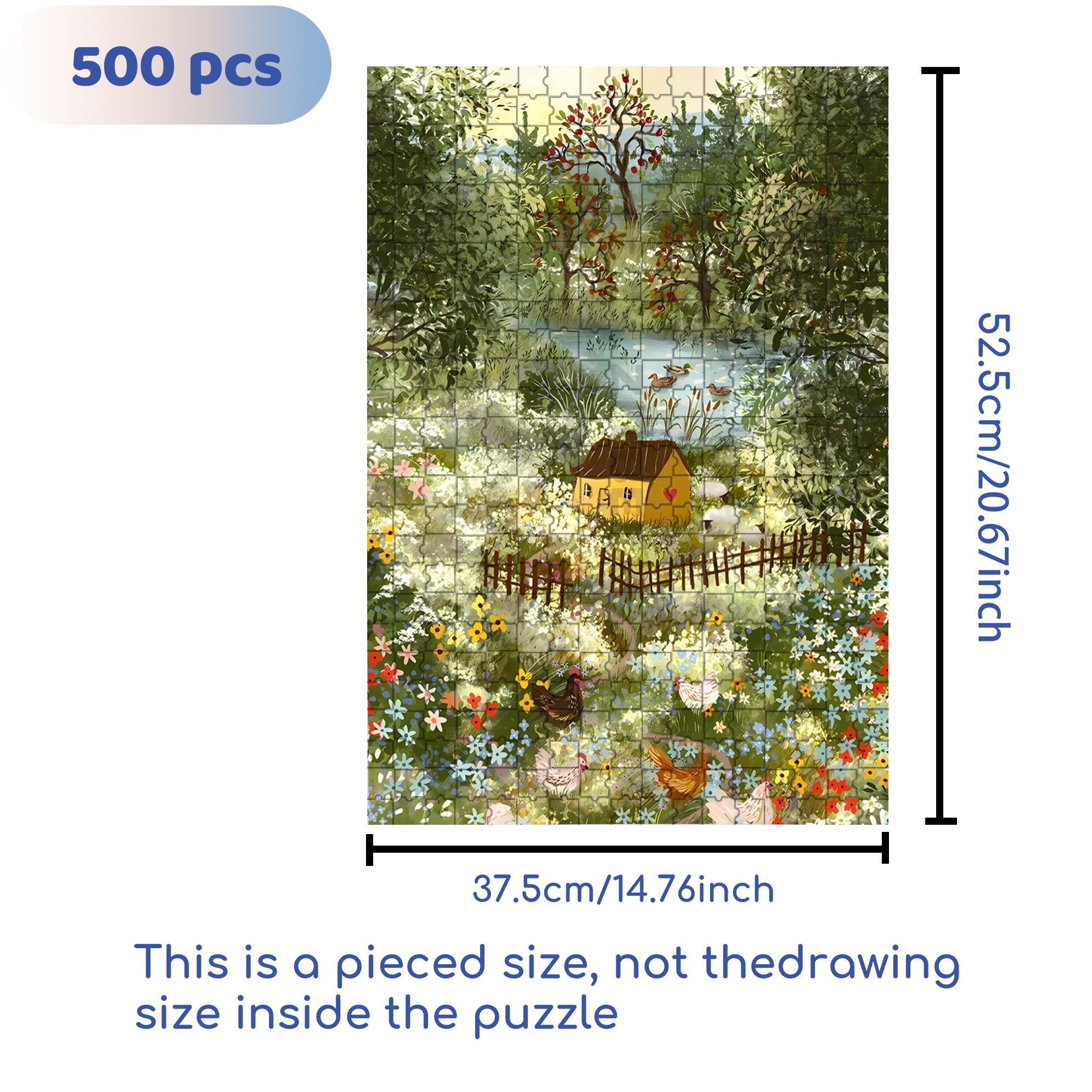 Simple Life 500pcs/1000pcs Jigsaw Puzzle, Scratch-Resistant, Interactive Family Game & Brain-Boosting DIY Decor, Perfect for Halloween, Christmas & New Year Gifts, Family Puzzle Game