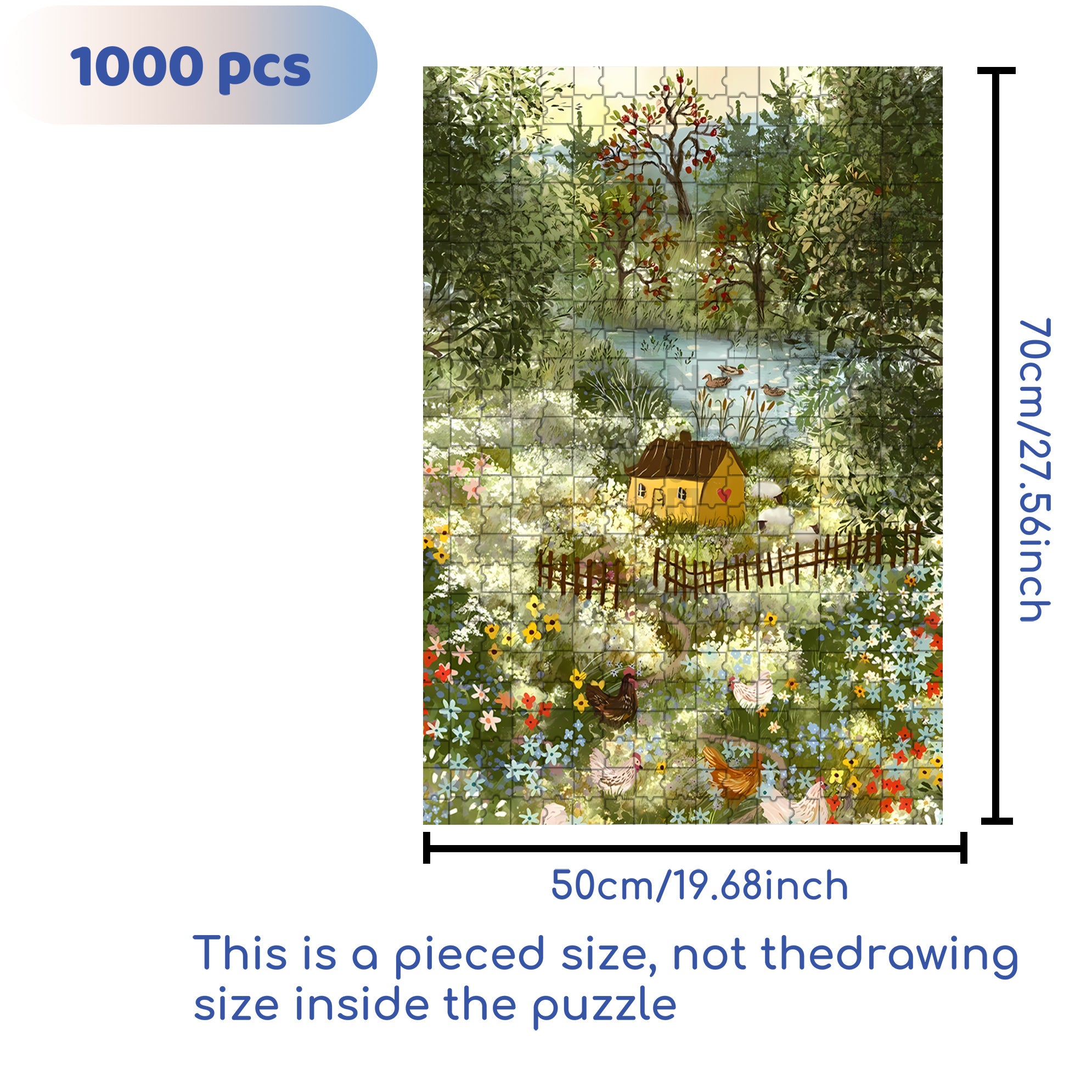 Simple Life 500pcs/1000pcs Jigsaw Puzzle, Scratch-Resistant, Interactive Family Game & Brain-Boosting DIY Decor, Perfect for Halloween, Christmas & New Year Gifts, Family Puzzle Game