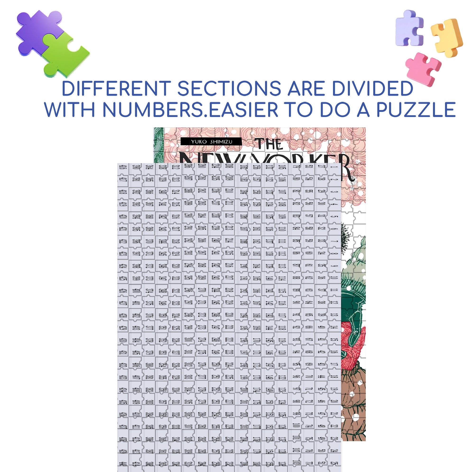 Smell The Flowers 500pcs/1000pcs Jigsaw Puzzle, Scratch-Resistant, Interactive Family Game & Brain-Boosting DIY Decor, Perfect for Halloween, Christmas & New Year Gifts, Family Puzzle Game