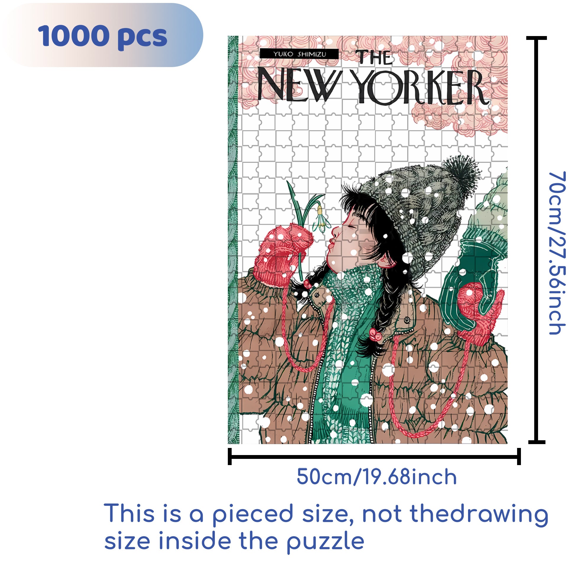 Smell The Flowers 500pcs/1000pcs Jigsaw Puzzle, Scratch-Resistant, Interactive Family Game & Brain-Boosting DIY Decor, Perfect for Halloween, Christmas & New Year Gifts, Family Puzzle Game