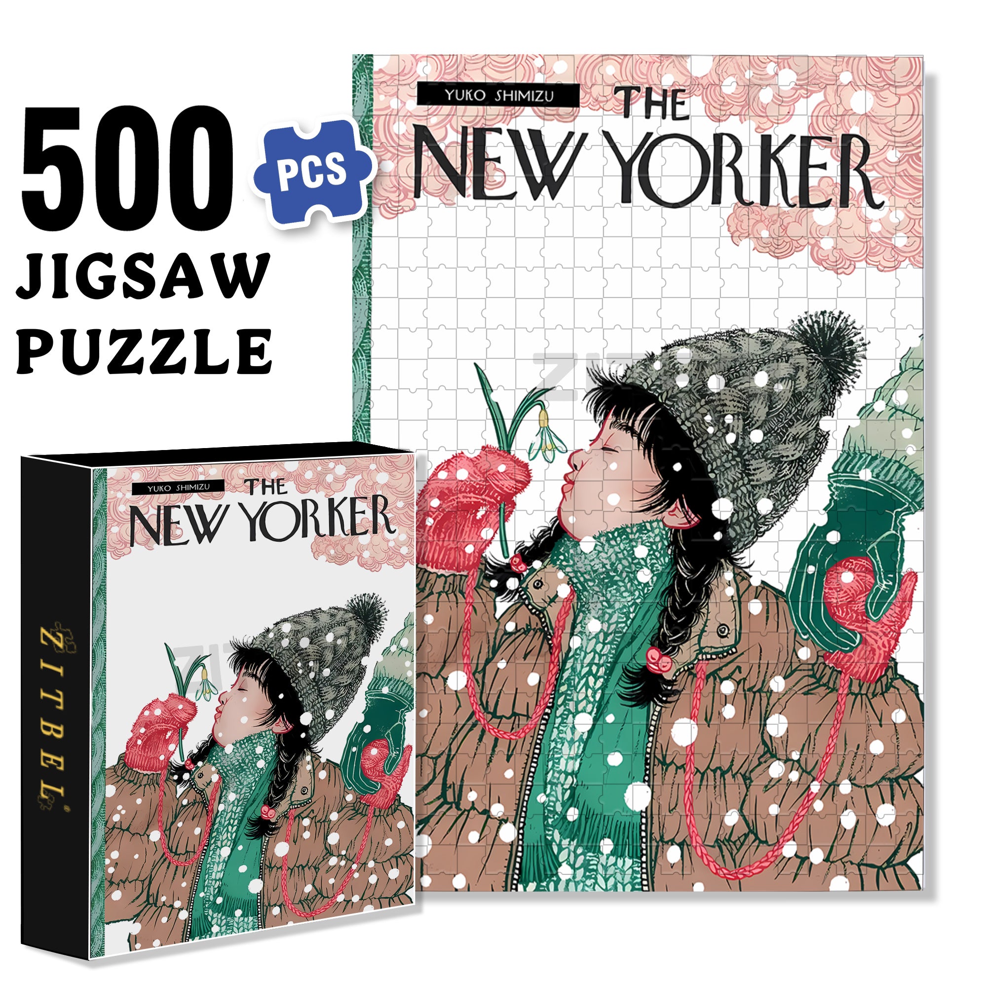 Smell The Flowers 500pcs/1000pcs Jigsaw Puzzle, Scratch-Resistant, Interactive Family Game & Brain-Boosting DIY Decor, Perfect for Halloween, Christmas & New Year Gifts, Family Puzzle Game