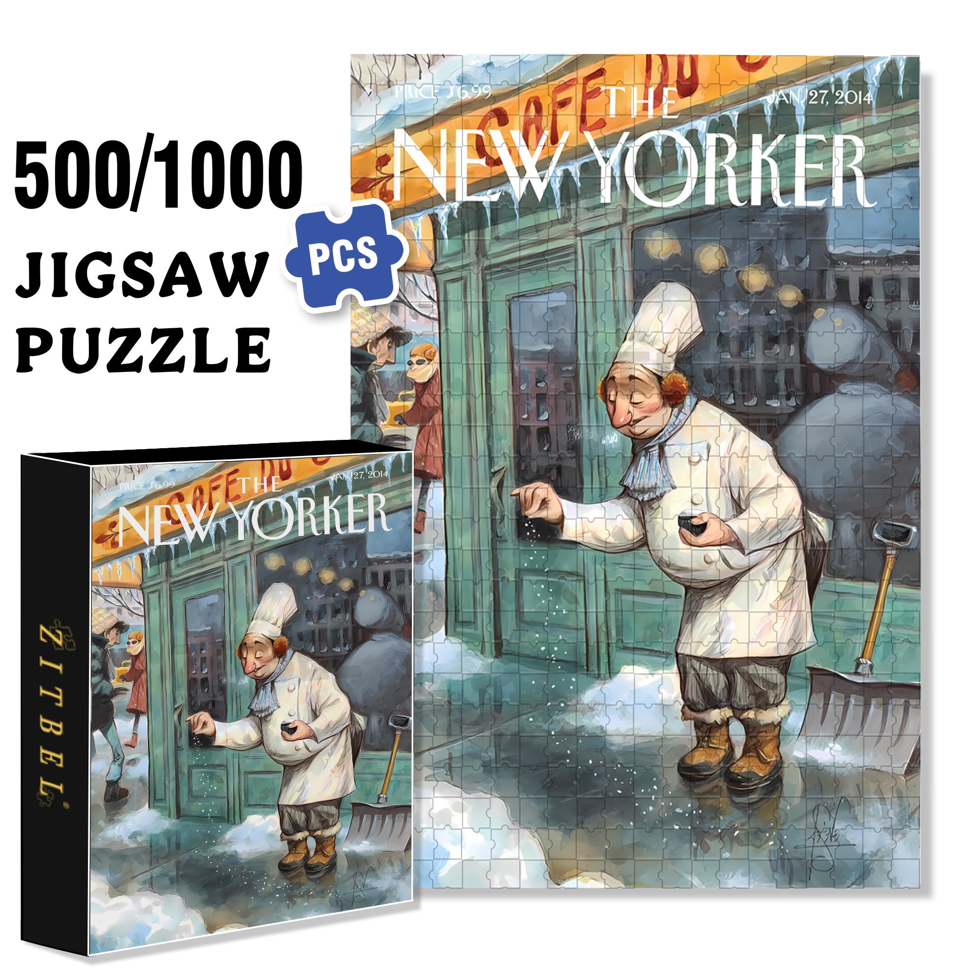 Sprinkle Salt 500pcs/1000pcs Jigsaw Puzzle, Scratch-Resistant, Interactive Family Game & Brain-Boosting DIY Decor, Perfect for Halloween, Christmas & New Year Gifts, Family Puzzle Game