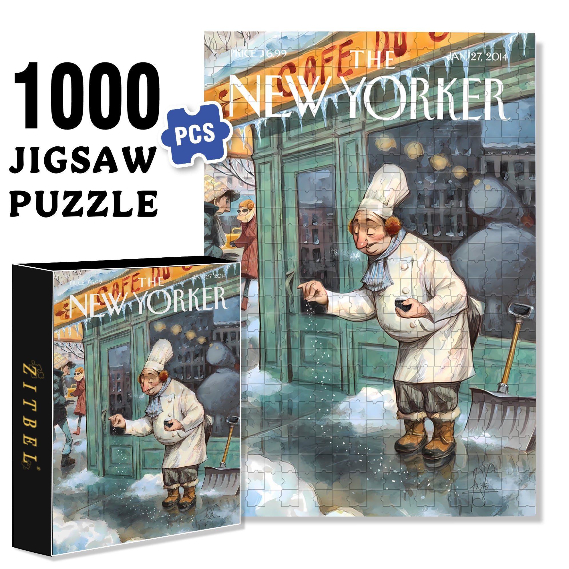 Sprinkle Salt 500pcs/1000pcs Jigsaw Puzzle, Scratch-Resistant, Interactive Family Game & Brain-Boosting DIY Decor, Perfect for Halloween, Christmas & New Year Gifts, Family Puzzle Game