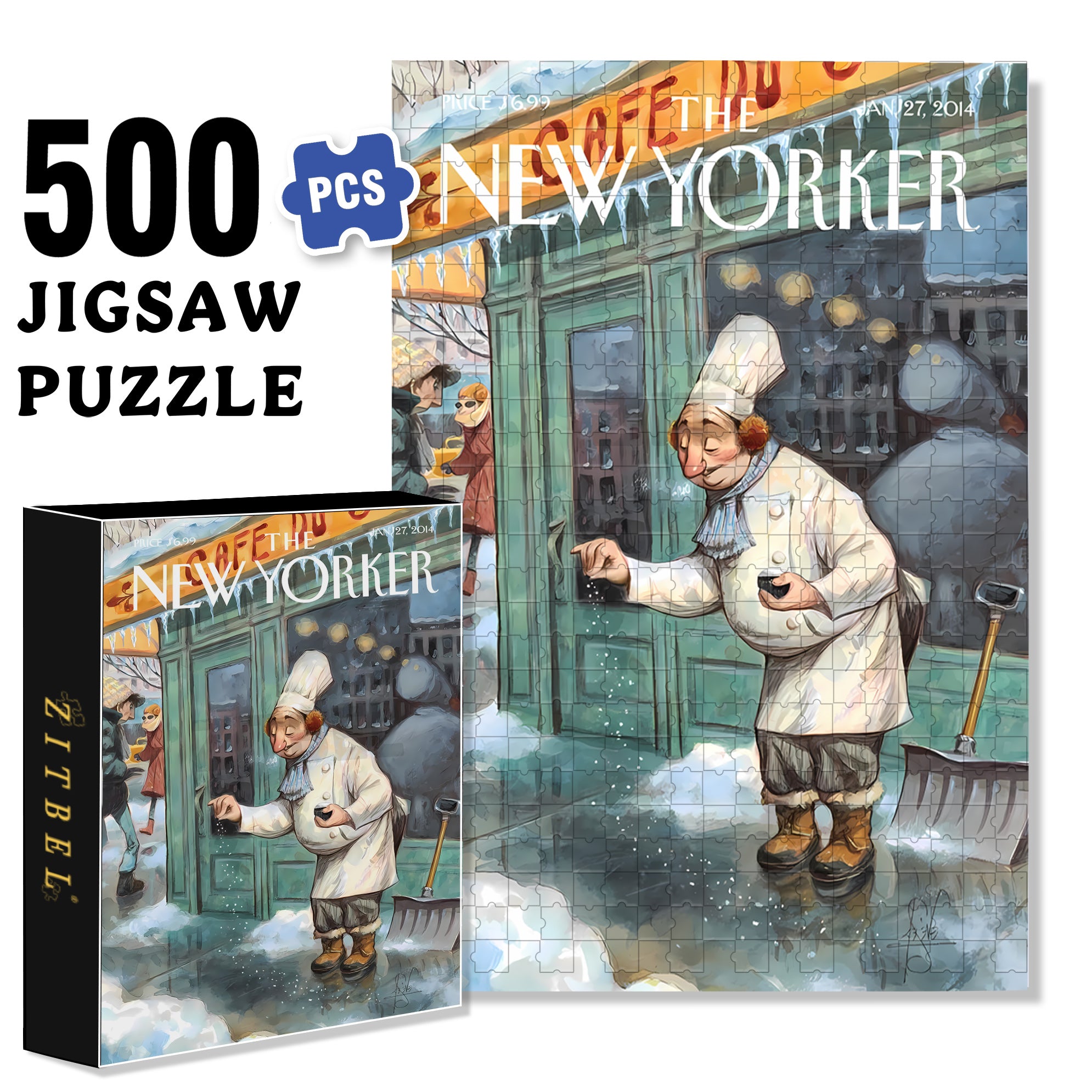 Sprinkle Salt 500pcs/1000pcs Jigsaw Puzzle, Scratch-Resistant, Interactive Family Game & Brain-Boosting DIY Decor, Perfect for Halloween, Christmas & New Year Gifts, Family Puzzle Game