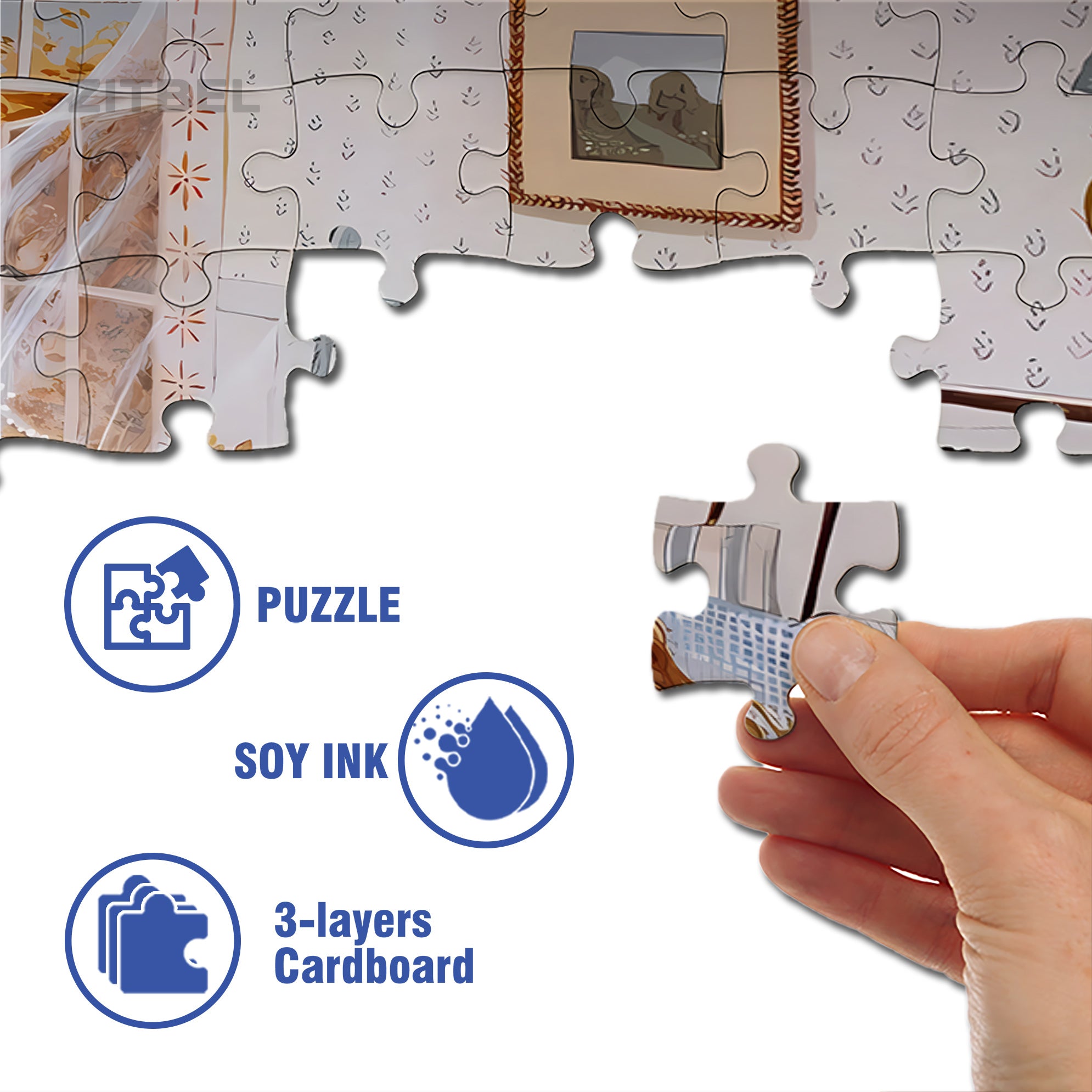 Sweet Dreams 500pcs/1000pcs Jigsaw Puzzle, Scratch-Resistant, Interactive Family Game & Brain-Boosting DIY Decor, Perfect for Halloween, Christmas & New Year Gifts, Family Puzzle Game