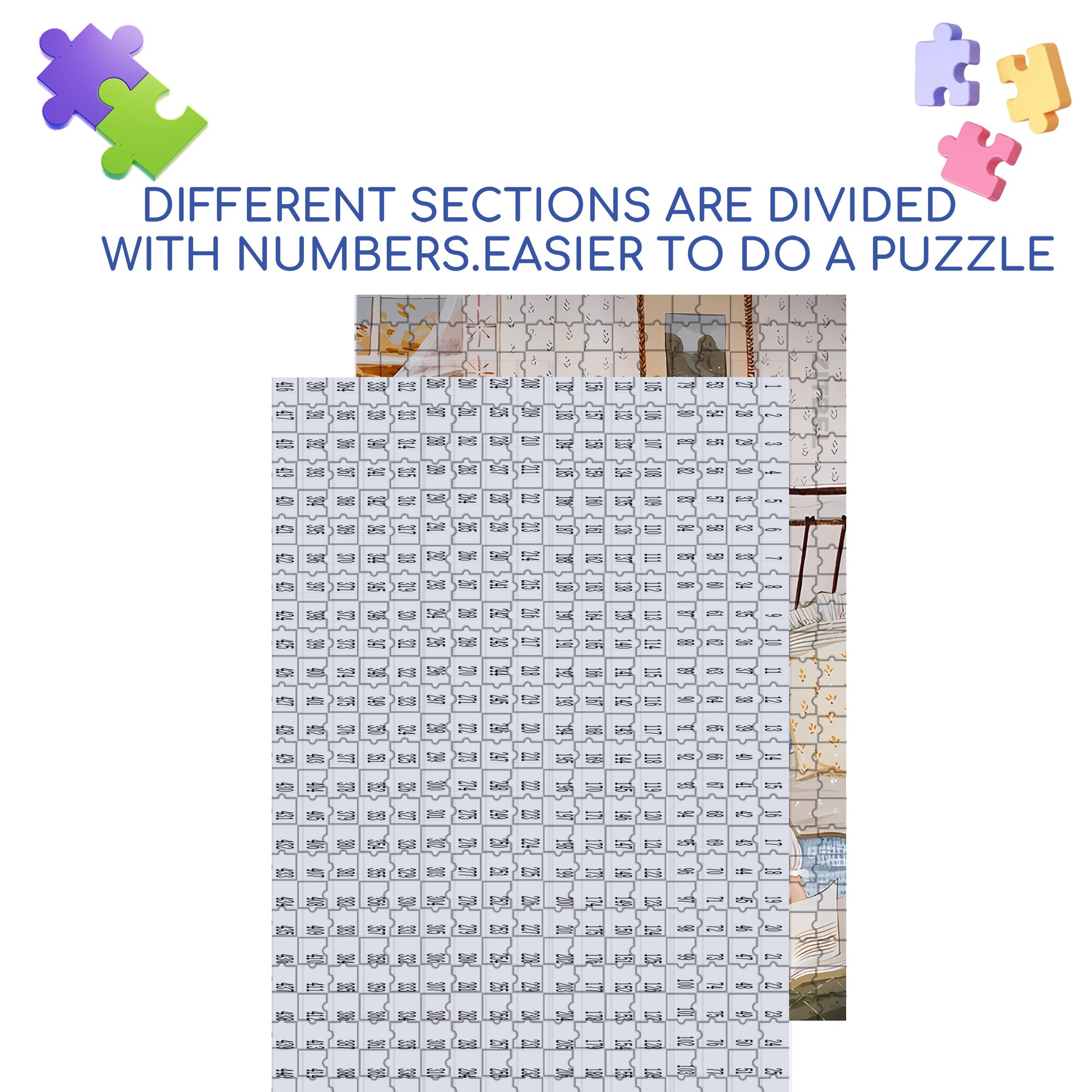 Sweet Dreams 500pcs/1000pcs Jigsaw Puzzle, Scratch-Resistant, Interactive Family Game & Brain-Boosting DIY Decor, Perfect for Halloween, Christmas & New Year Gifts, Family Puzzle Game
