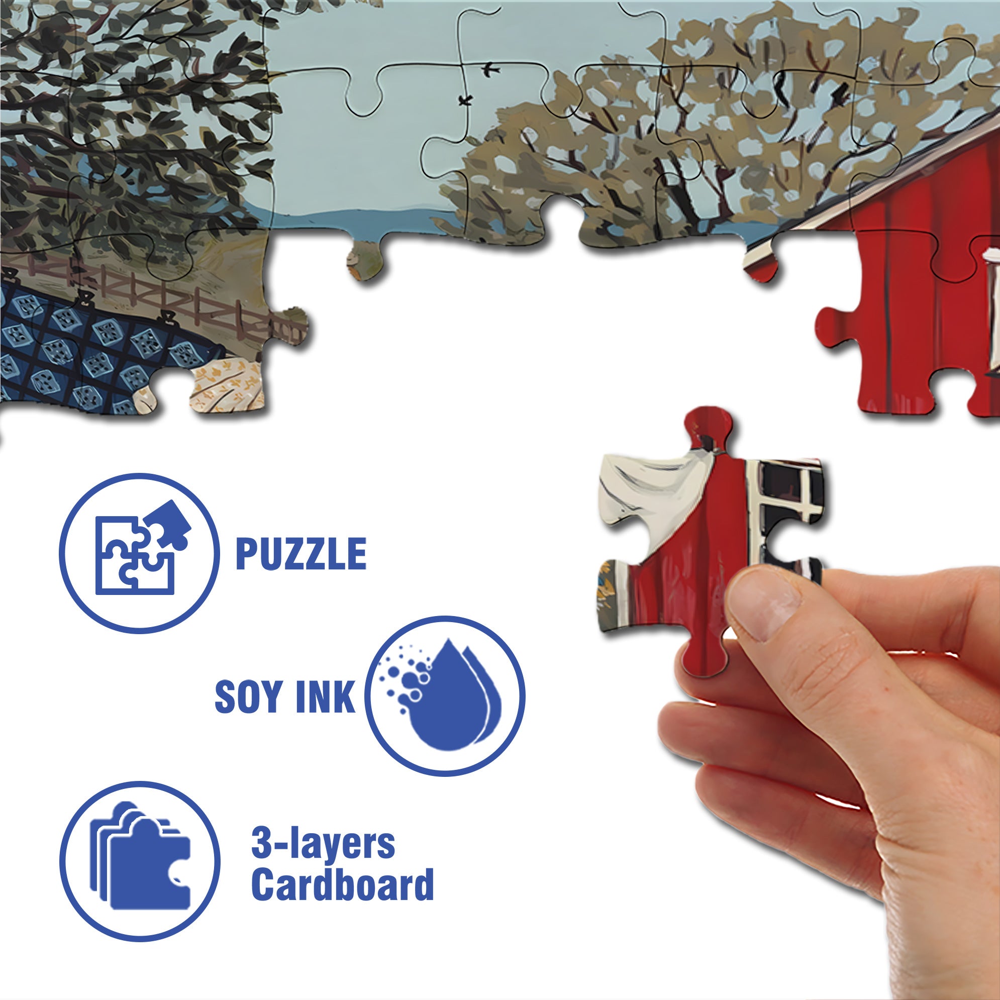Tea in the Garden 500pcs/1000pcs Jigsaw Puzzle, Scratch-Resistant, Interactive Family Game & Brain-Boosting DIY Decor, Perfect for Halloween, Christmas & New Year Gifts, Family Puzzle Game