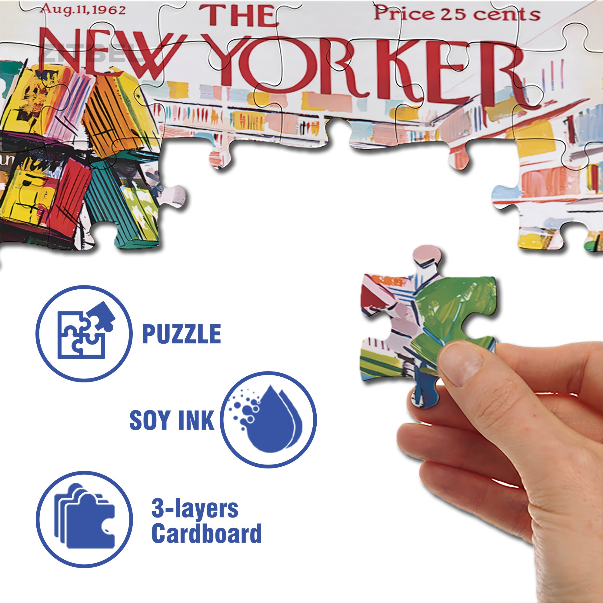The Bookstore 500pcs/1000pcs Jigsaw Puzzle, Scratch-Resistant, Interactive Family Game & Brain-Boosting DIY Decor, Perfect for Halloween, Christmas & New Year Gifts, Family Puzzle Game