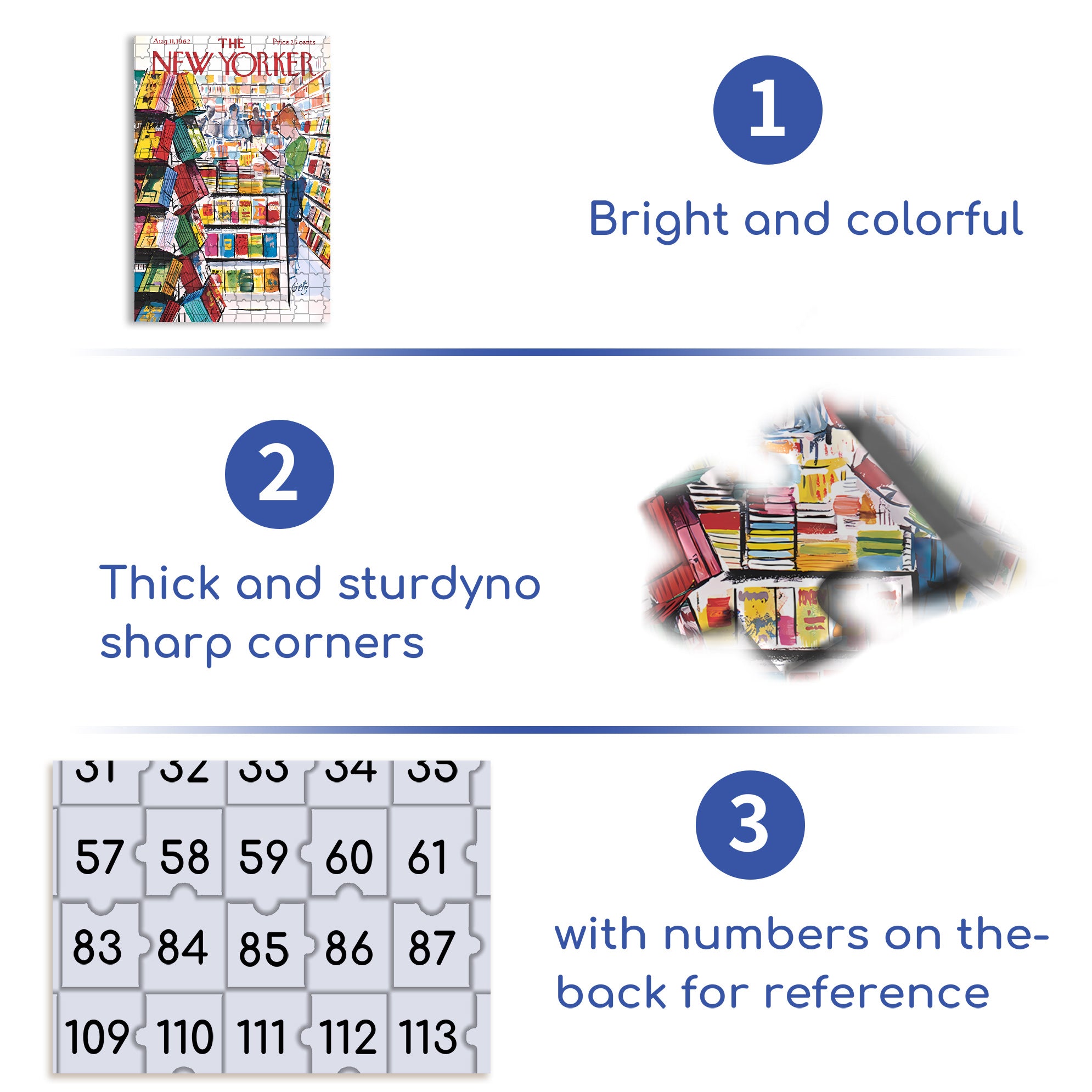 The Bookstore 500pcs/1000pcs Jigsaw Puzzle, Scratch-Resistant, Interactive Family Game & Brain-Boosting DIY Decor, Perfect for Halloween, Christmas & New Year Gifts, Family Puzzle Game