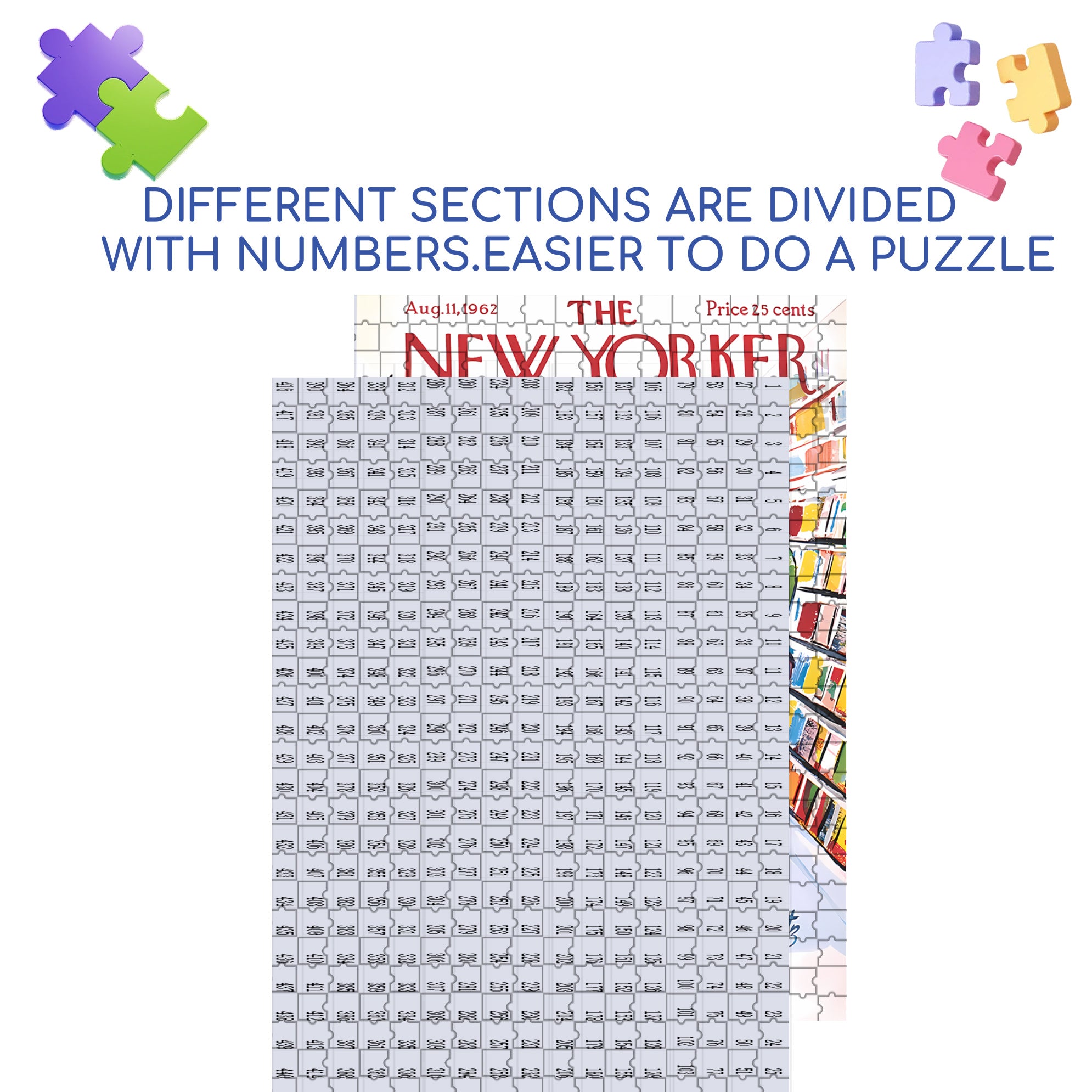 The Bookstore 500pcs/1000pcs Jigsaw Puzzle, Scratch-Resistant, Interactive Family Game & Brain-Boosting DIY Decor, Perfect for Halloween, Christmas & New Year Gifts, Family Puzzle Game