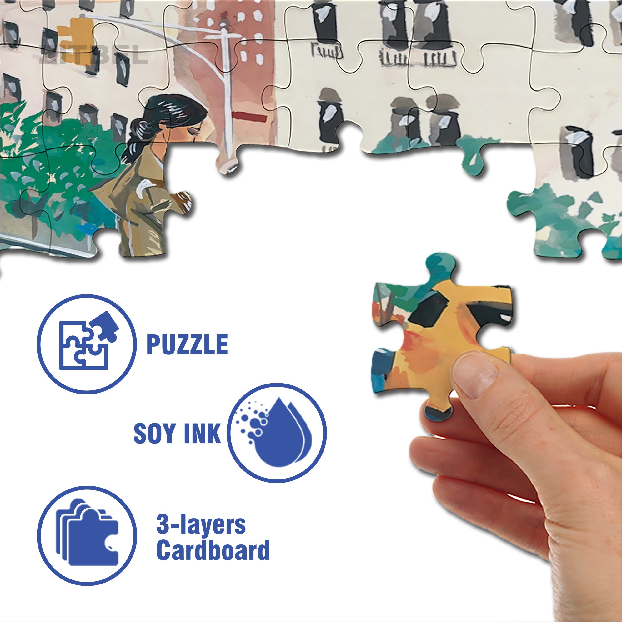 Urban Sloth 500pcs/1000pcs Jigsaw Puzzle, Scratch-Resistant, Interactive Family Game & Brain-Boosting DIY Decor, Perfect for Halloween, Christmas & New Year Gifts, Family Puzzle Game