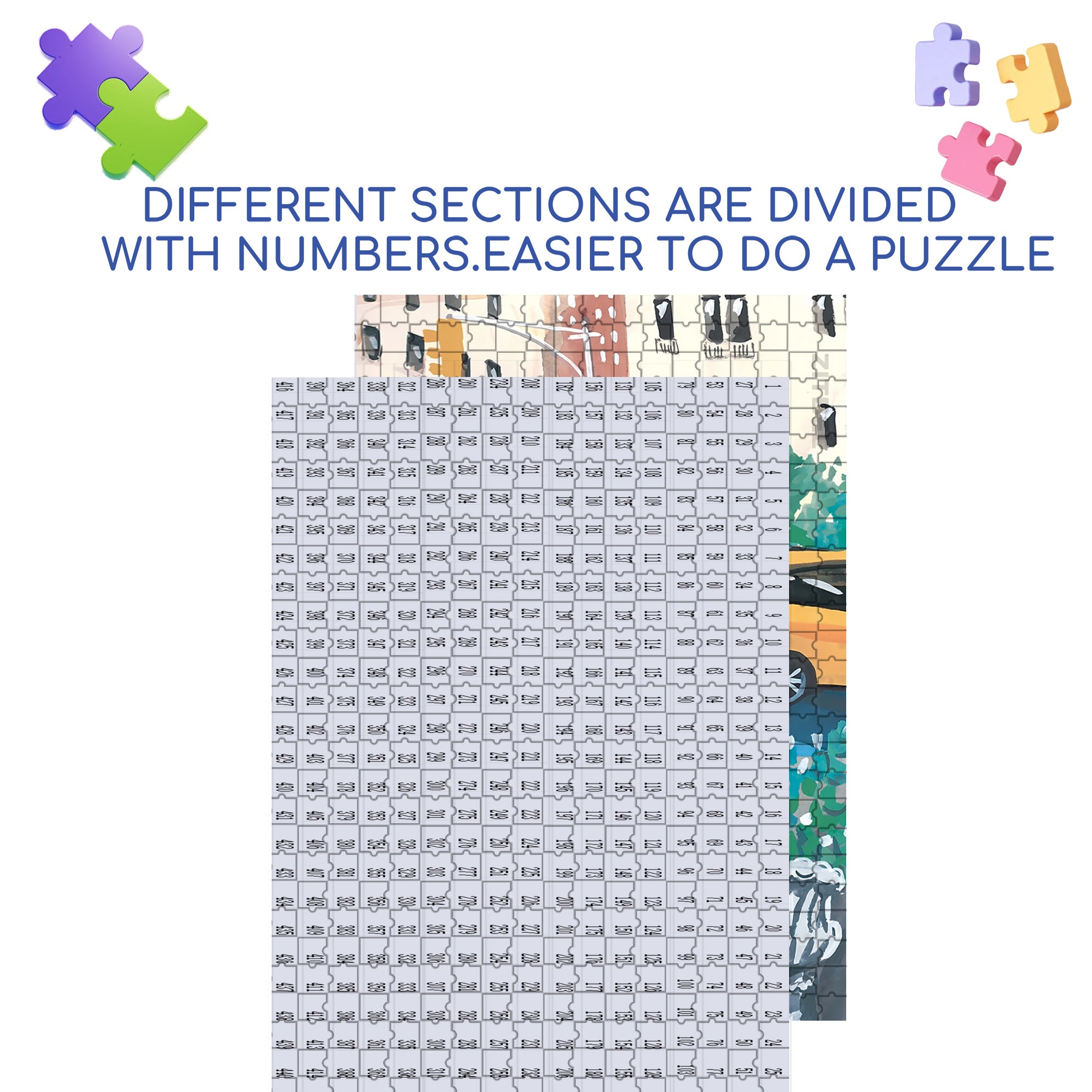 Urban Sloth 500pcs/1000pcs Jigsaw Puzzle, Scratch-Resistant, Interactive Family Game & Brain-Boosting DIY Decor, Perfect for Halloween, Christmas & New Year Gifts, Family Puzzle Game