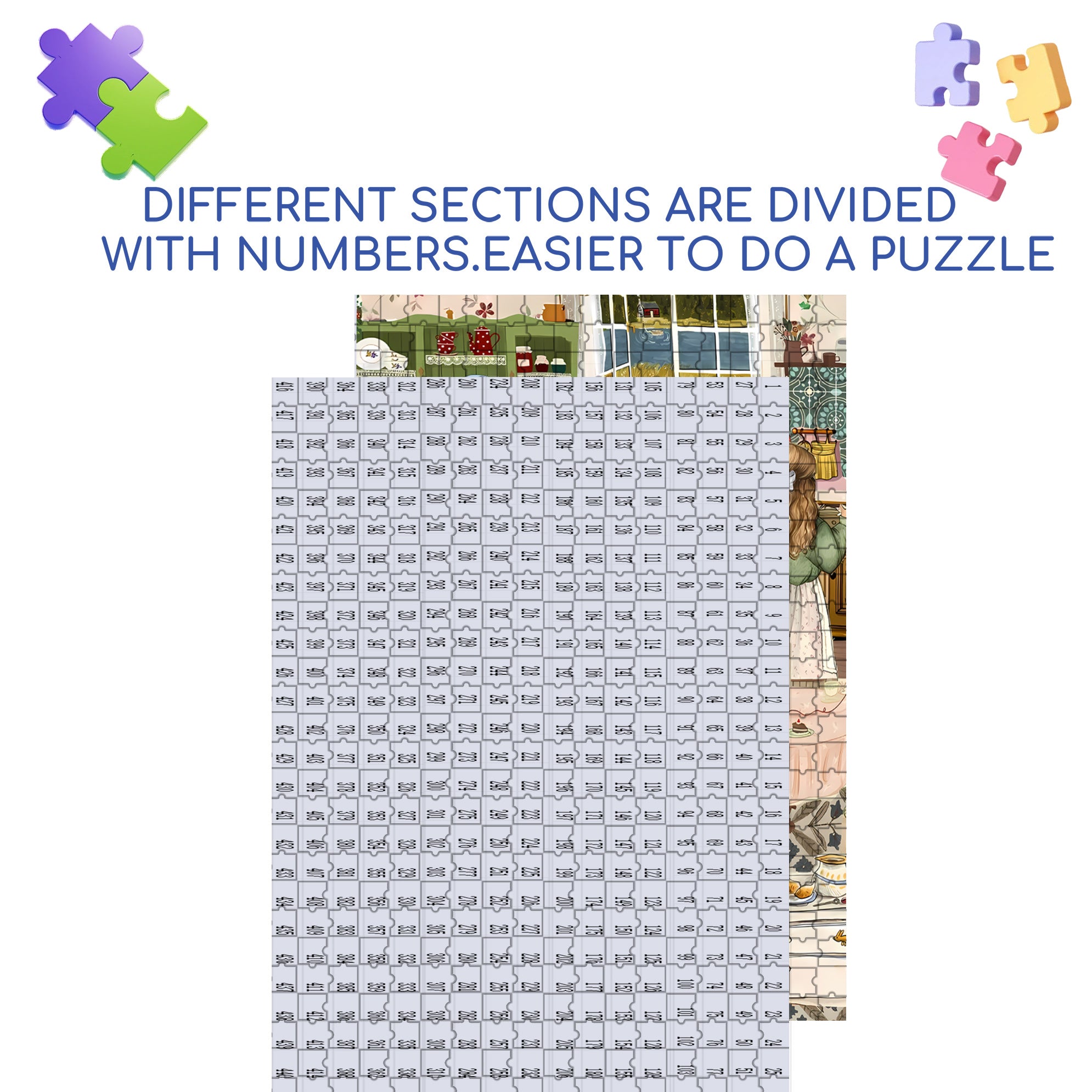 Winter Cozy Homedecor 500pcs/1000pcs Jigsaw Puzzle, Scratch-Resistant, Interactive Family Game & Brain-Boosting DIY Decor, Perfect for Halloween, Christmas & New Year Gifts, Family Puzzle Game
