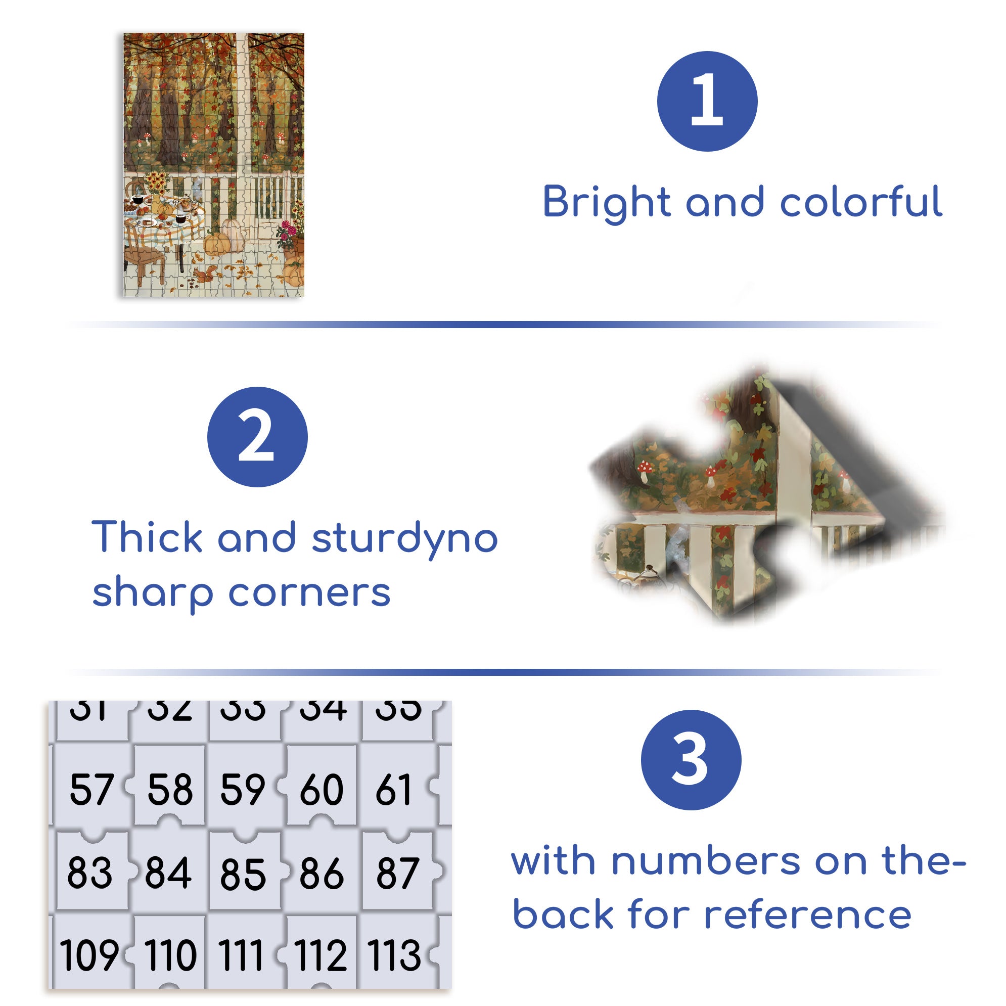 Woodland 500pcs/1000pcs Jigsaw Puzzle, Scratch-Resistant, Interactive Family Game & Brain-Boosting DIY Decor, Perfect for Halloween, Christmas & New Year Gifts, Family Puzzle Game