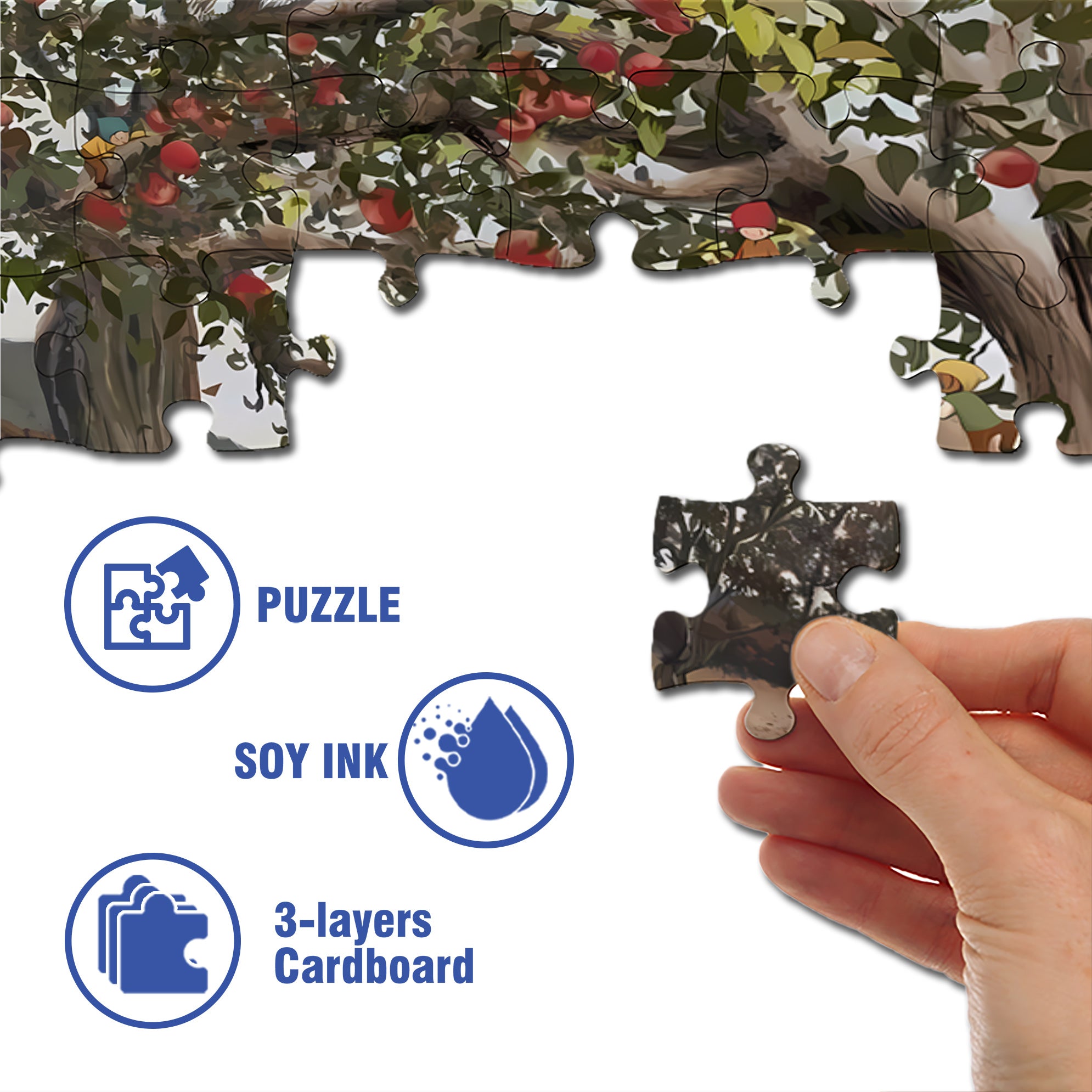 Yummy 500pcs/1000pcs Jigsaw Puzzle, Scratch-Resistant, Interactive Family Game & Brain-Boosting DIY Decor, Perfect for Halloween, Christmas & New Year Gifts, Family Puzzle Game