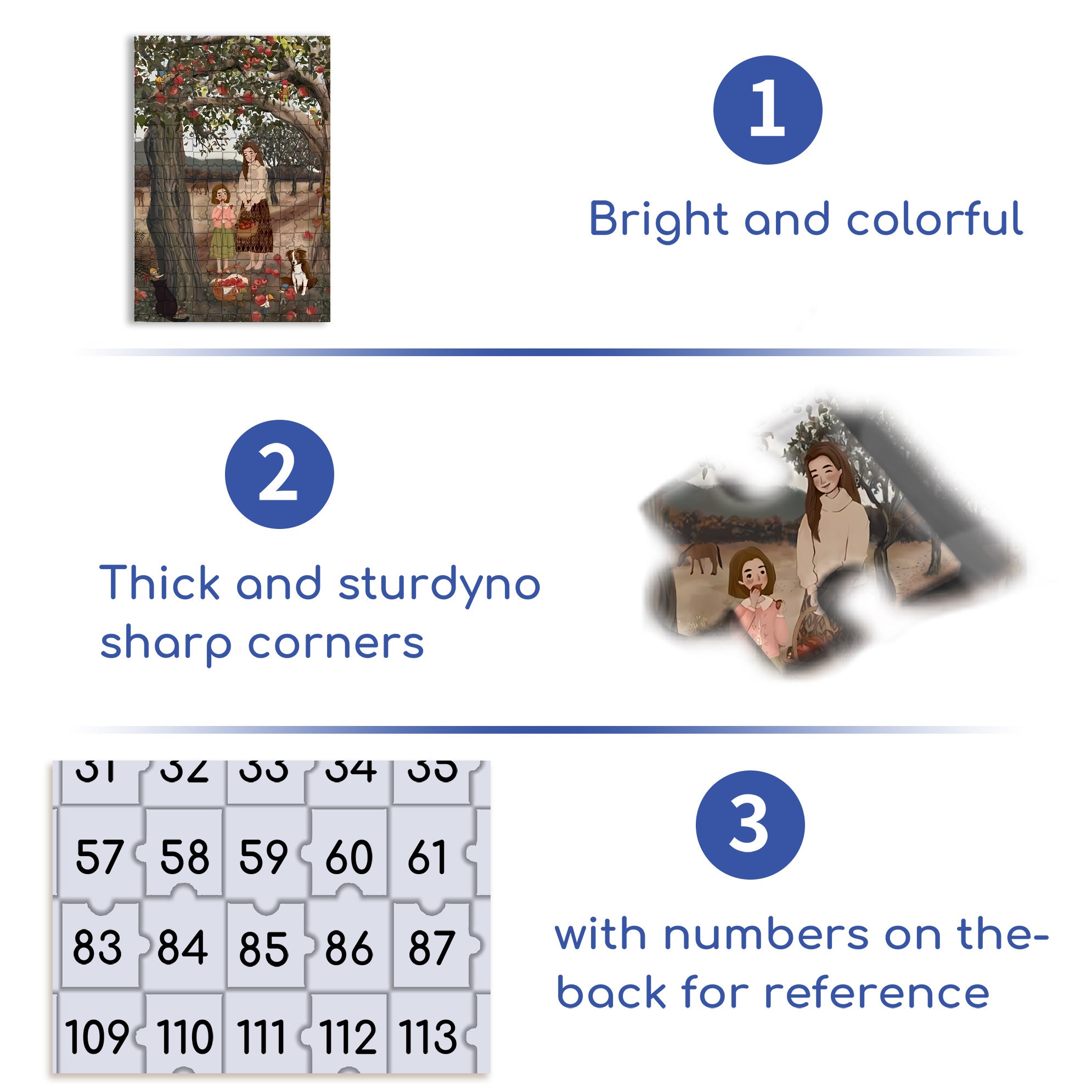 Yummy 500pcs/1000pcs Jigsaw Puzzle, Scratch-Resistant, Interactive Family Game & Brain-Boosting DIY Decor, Perfect for Halloween, Christmas & New Year Gifts, Family Puzzle Game