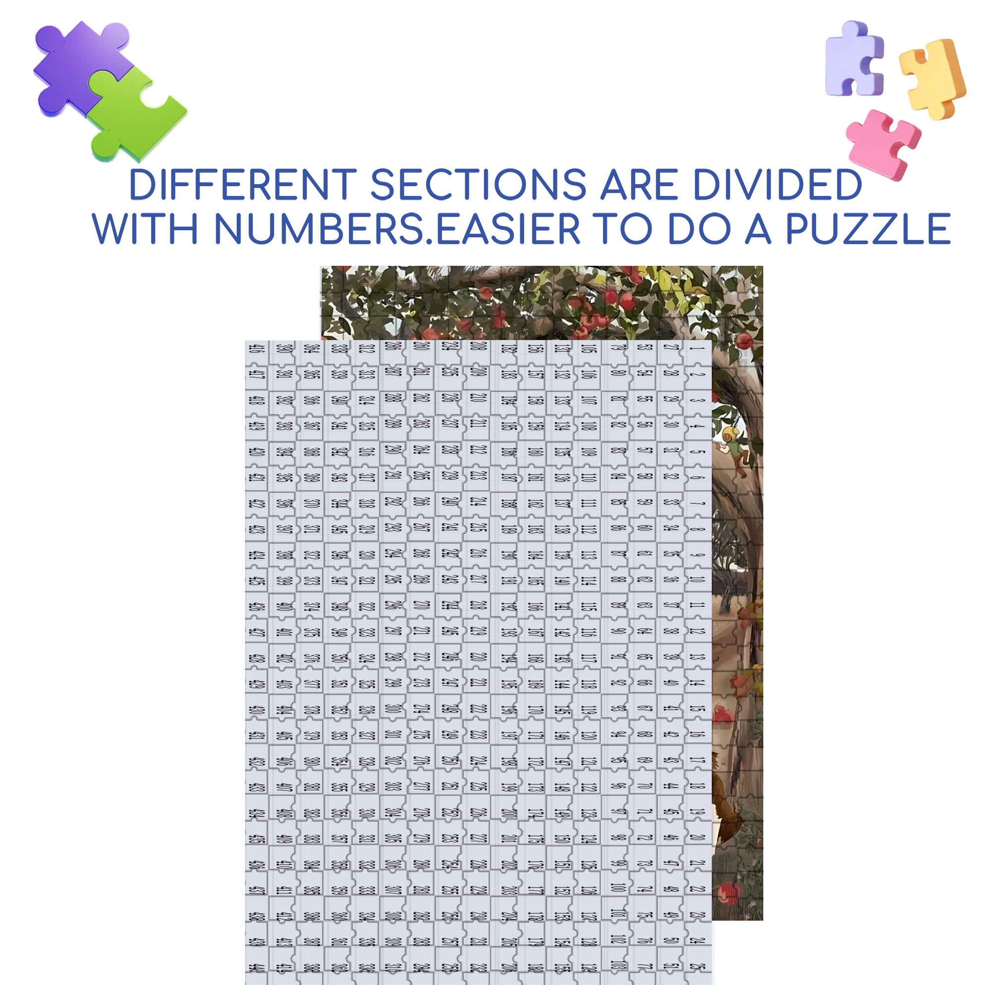 Yummy 500pcs/1000pcs Jigsaw Puzzle, Scratch-Resistant, Interactive Family Game & Brain-Boosting DIY Decor, Perfect for Halloween, Christmas & New Year Gifts, Family Puzzle Game